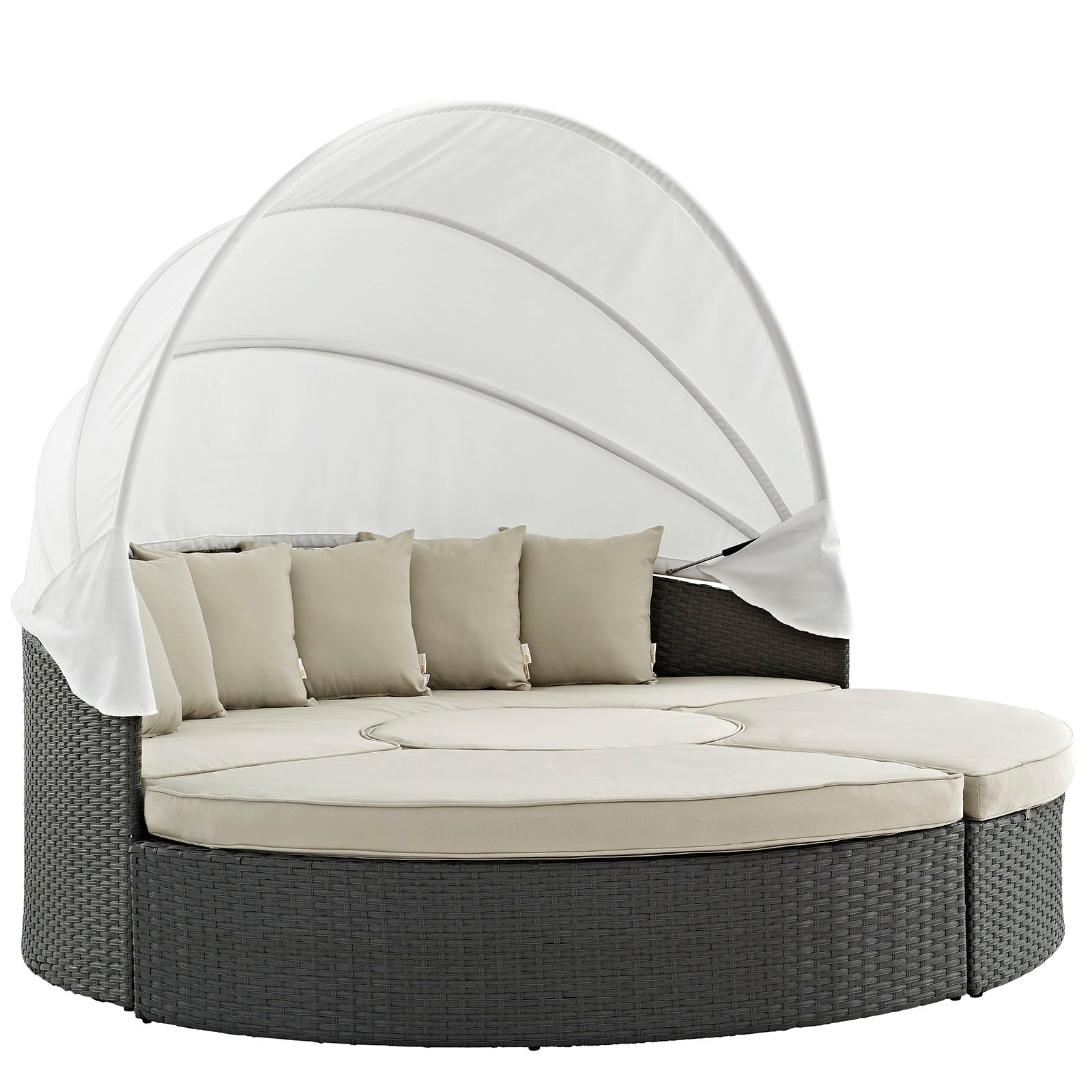 Modway Patio Daybeds - Sojourn Outdoor Patio Sunbrella 86.5"W Daybed Antique Canvas Beige