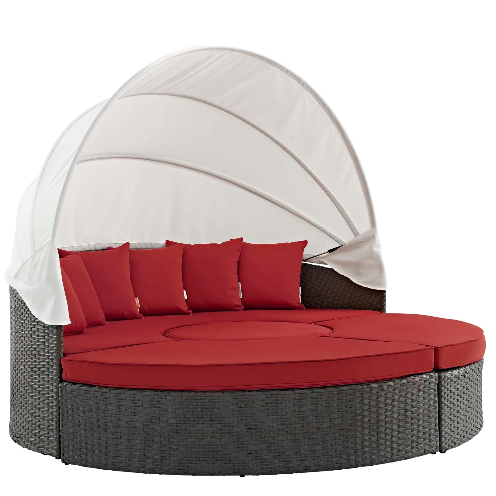 Modway Patio Daybeds - Sojourn Outdoor Patio Sunbrella Daybed Canvas Red