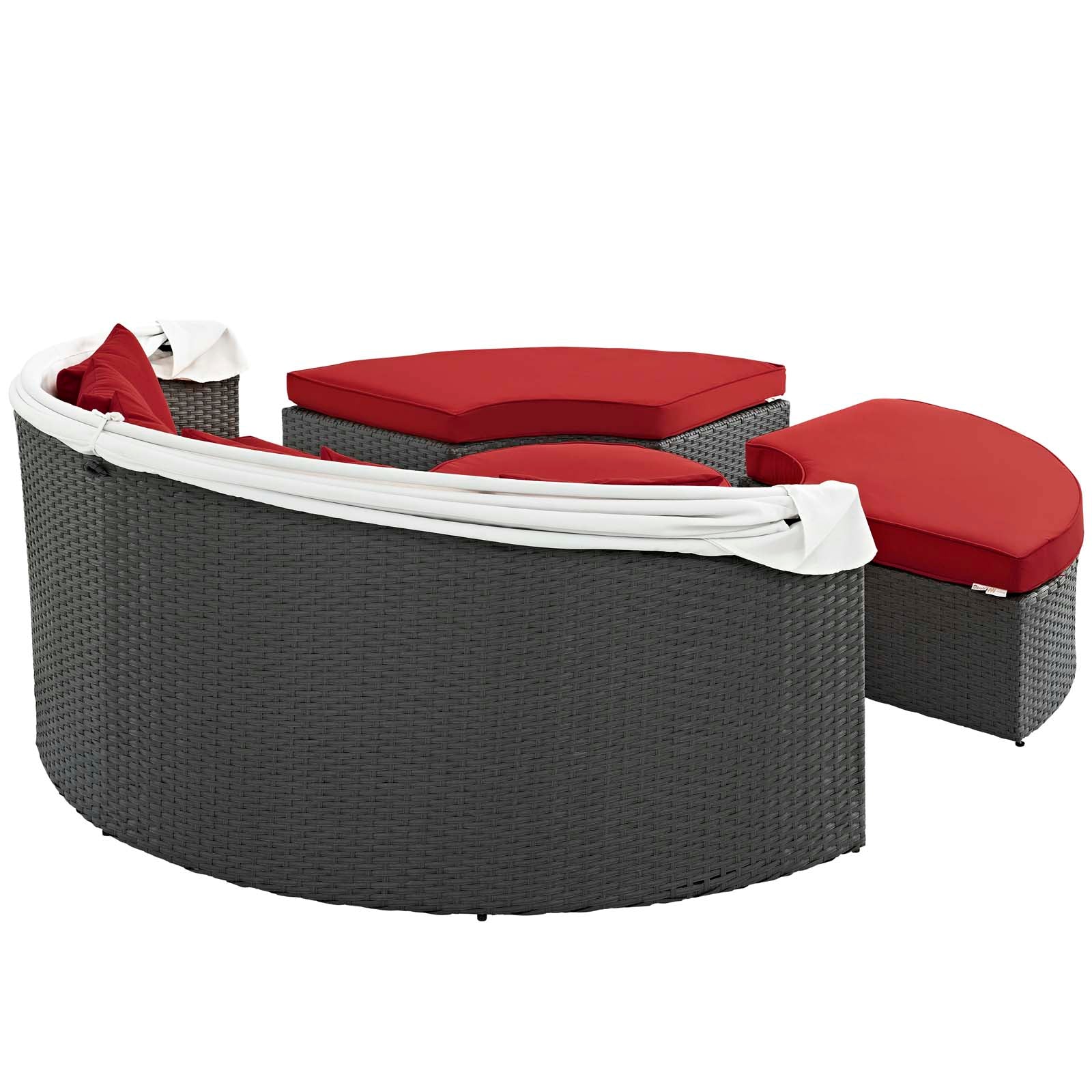 Sojourn Outdoor Patio Sunbrella Daybed Canvas Red