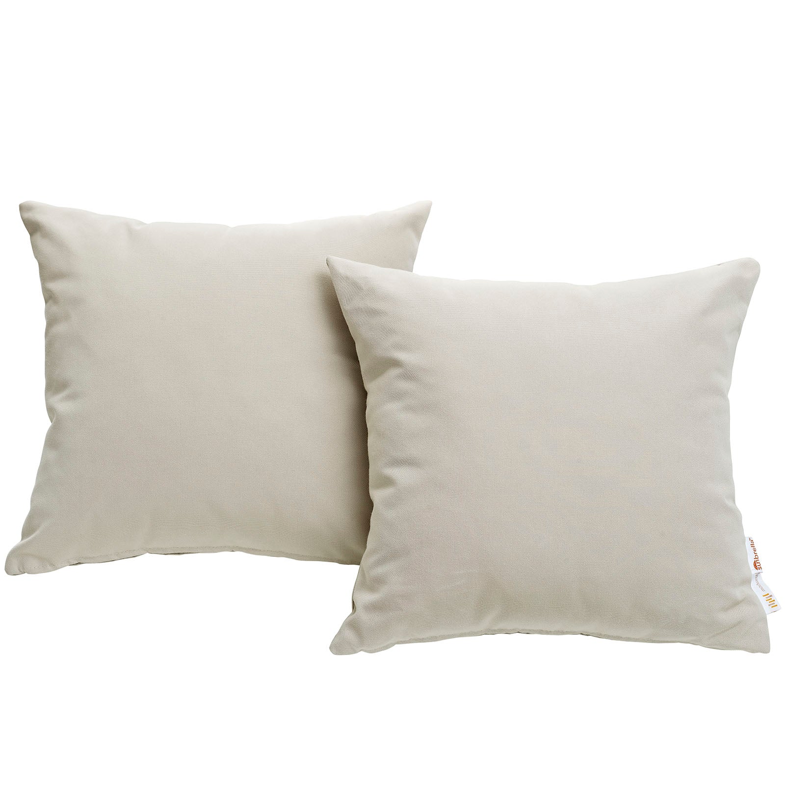 Modway Outdoor Pillows & Cushions - Summon 2 Piece Outdoor Patio Sunbrella Pillow Set Beige
