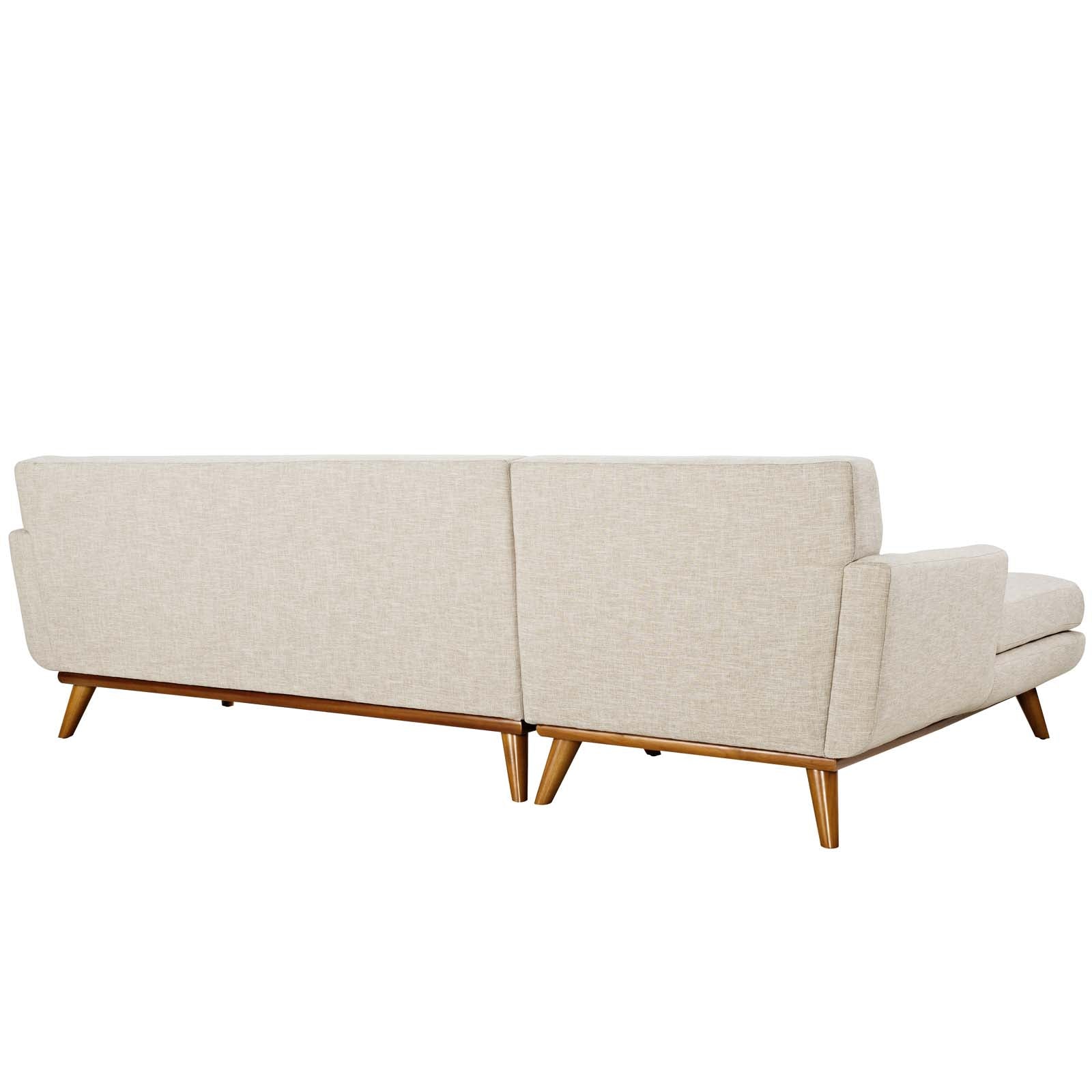Modway Sectional Sofas - Engage Left-Extended Sectional Sofa Beige
