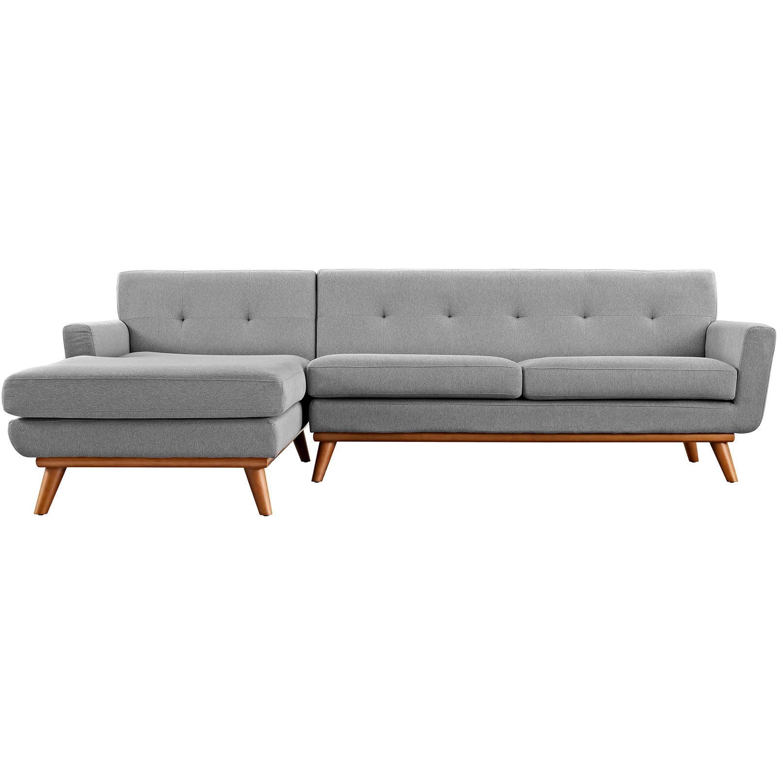 Modway Sectional Sofas - Engage Left-Extended Sectional Sofa Expectation Gray