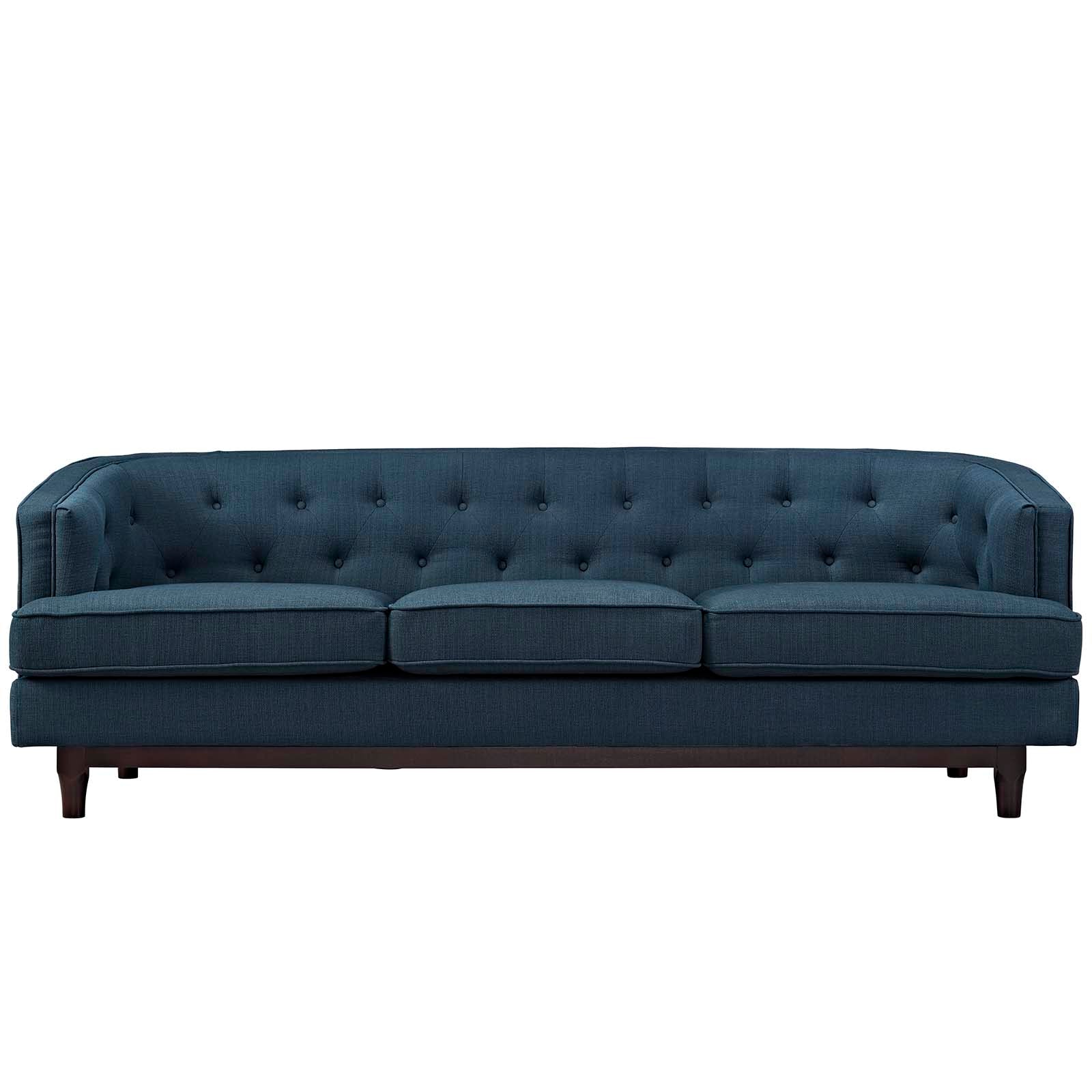 Modway Sofas & Couches - Coast Upholstered Fabric Sofa Azure