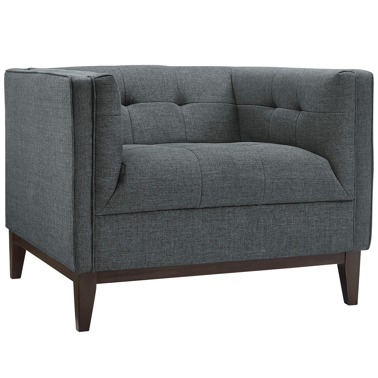 Modway Accent Chairs - Serve Upholstered Fabric Armchair Gray