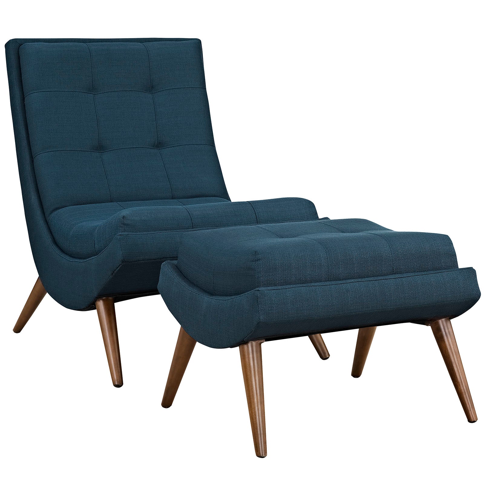 Modway Living Room Sets - Ramp Upholstered Fabric Lounge Chair Set Azure