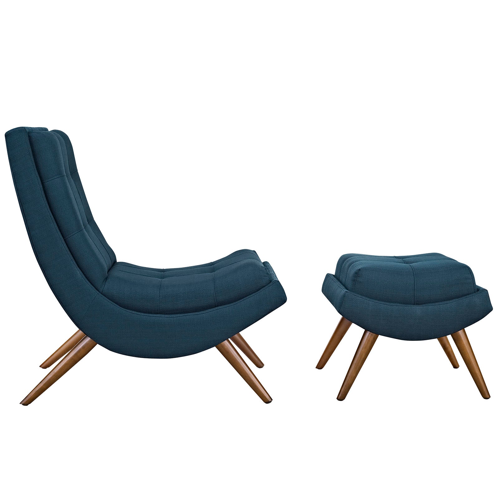 Modway Living Room Sets - Ramp Upholstered Fabric Lounge Chair Set Azure