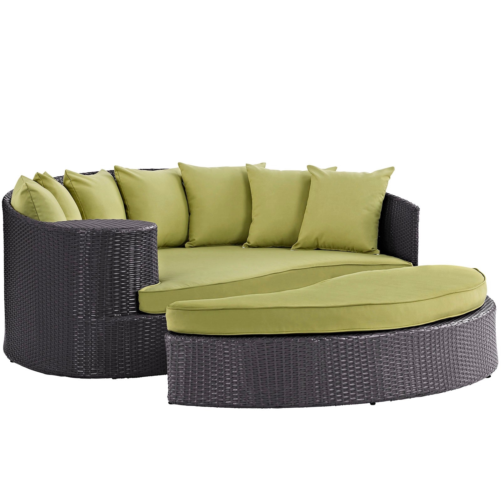 Modway Patio Daybeds - Convene Outdoor Patio Daybed Espresso Peridot