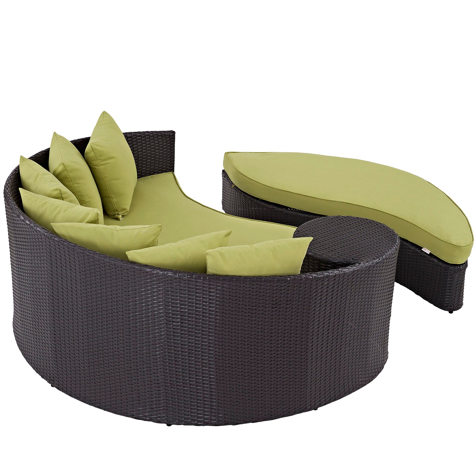 Modway Patio Daybeds - Convene Outdoor Patio Daybed Espresso Peridot