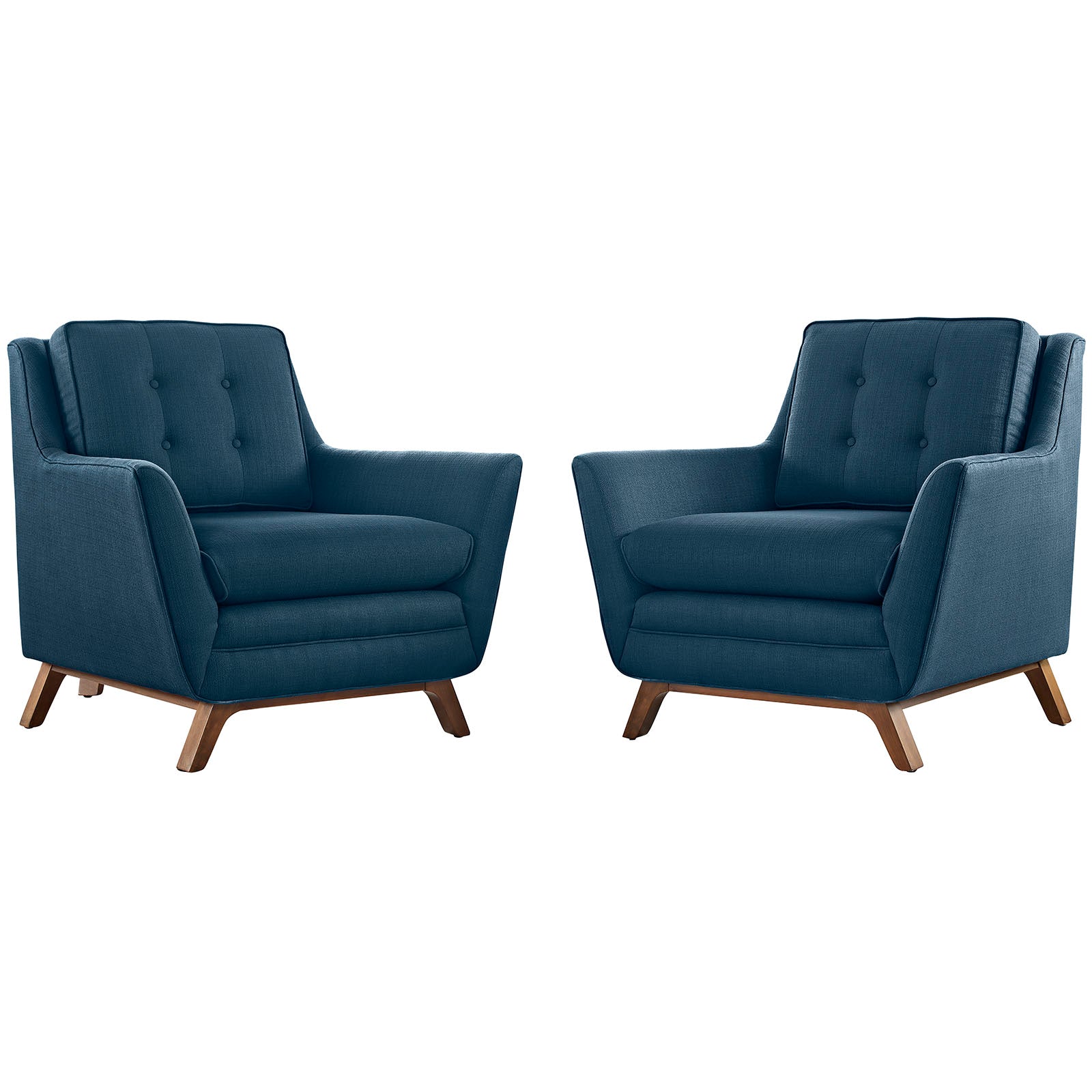 Modway Living Room Sets - Beguile-2-Piece-Upholstered-Fabric-Living-Room-Set-Azure
