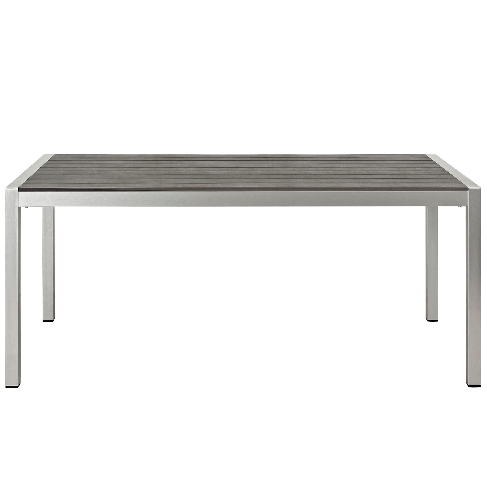 Modway Outdoor Dining Tables - Shore Outdoor Dining Table Silver & Gray