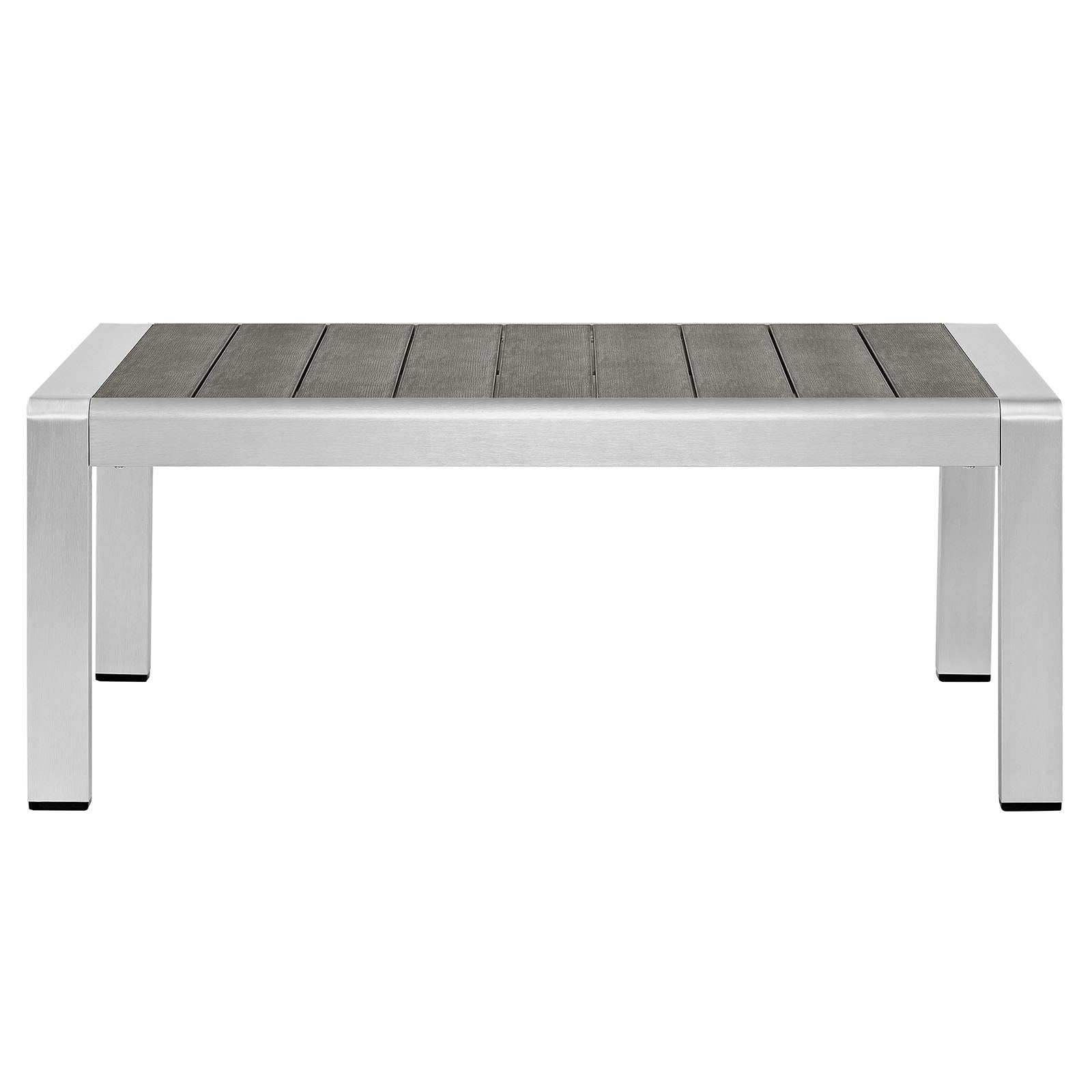Modway Outdoor Coffee Tables - Shore Outdoor Coffee Table Silver & Gray