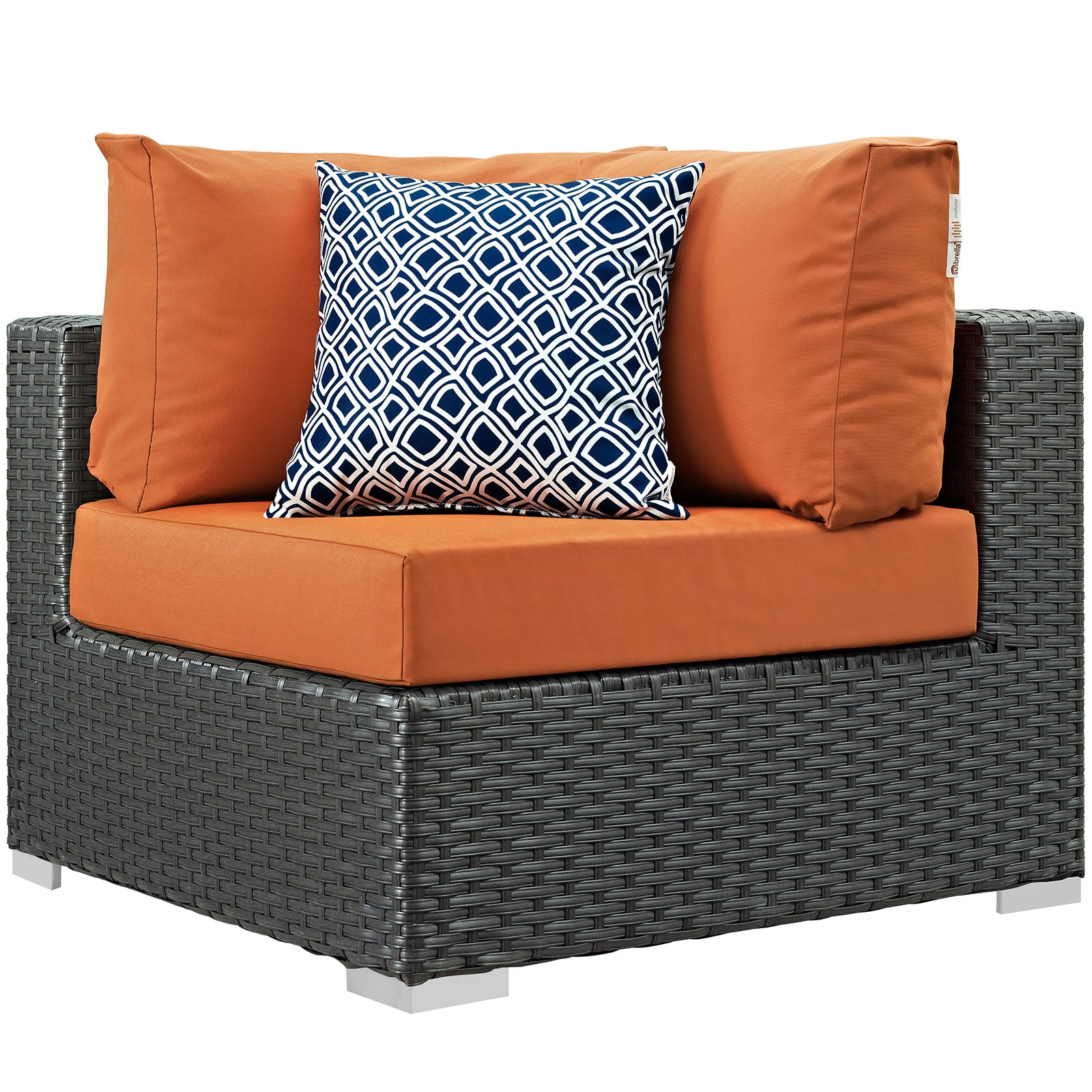 Modway Outdoor Conversation Sets - Sojourn Piece Outdoor Patio Sunbrella Sectional Set 5 Canvas Tuscan