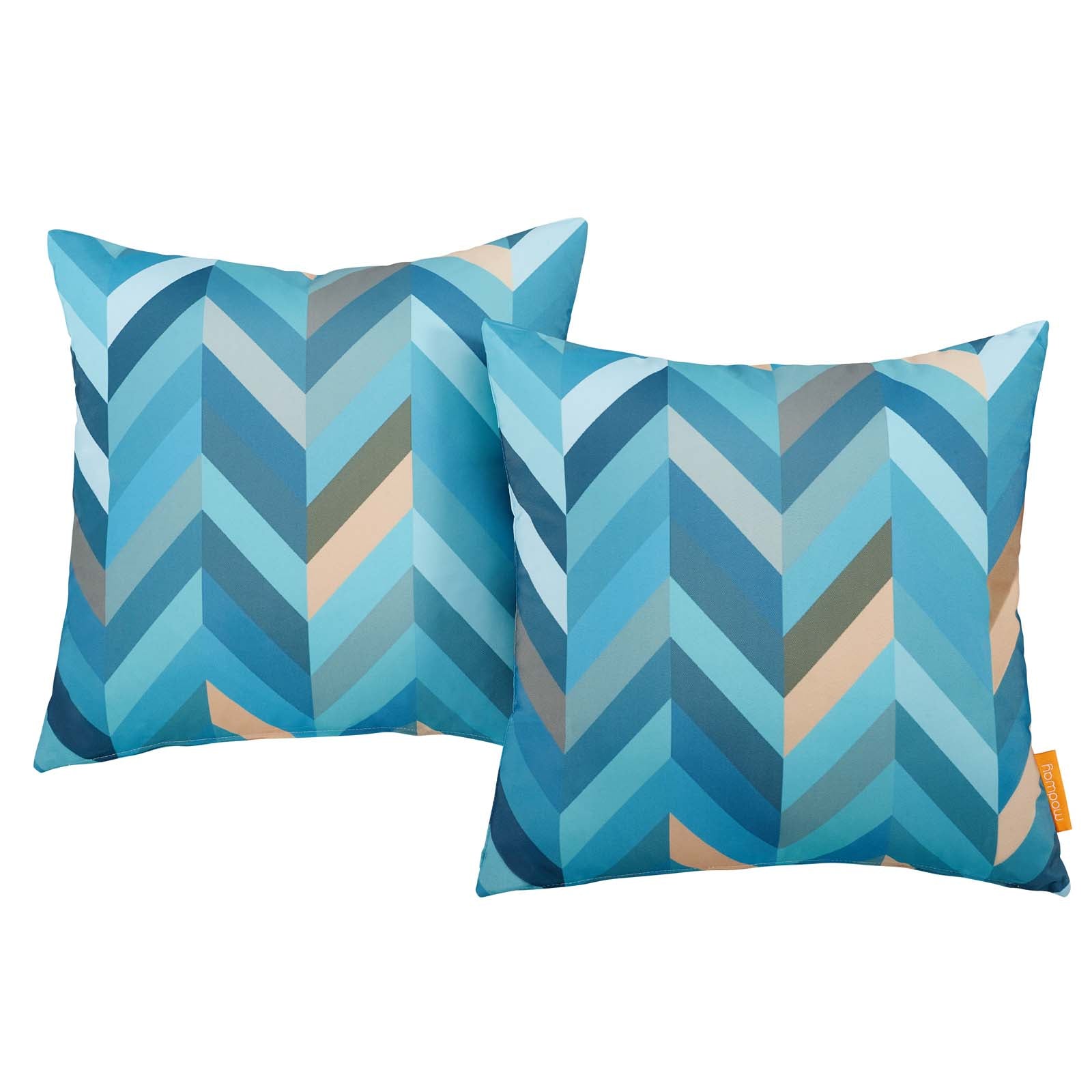 Modway Outdoor Pillows & Cushions - Modway Two Piece Outdoor Patio Pillow Set Wave