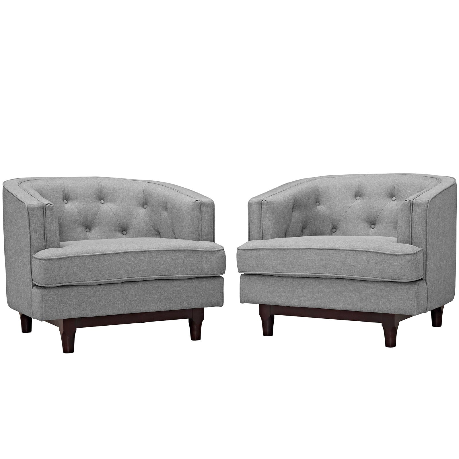 Modway Chairs - Coast Armchairs Light Gray ( Set of 2 )