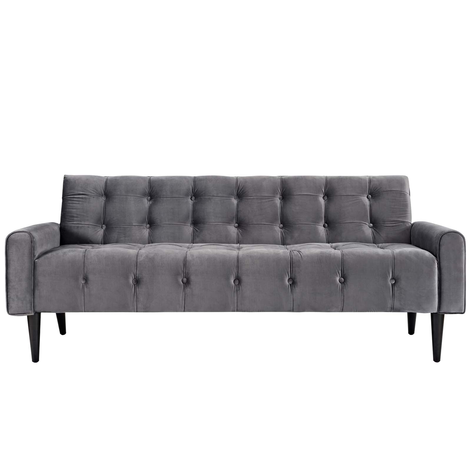 Modway Sofas & Couches - Delve Performance Velvet Sofa Gray