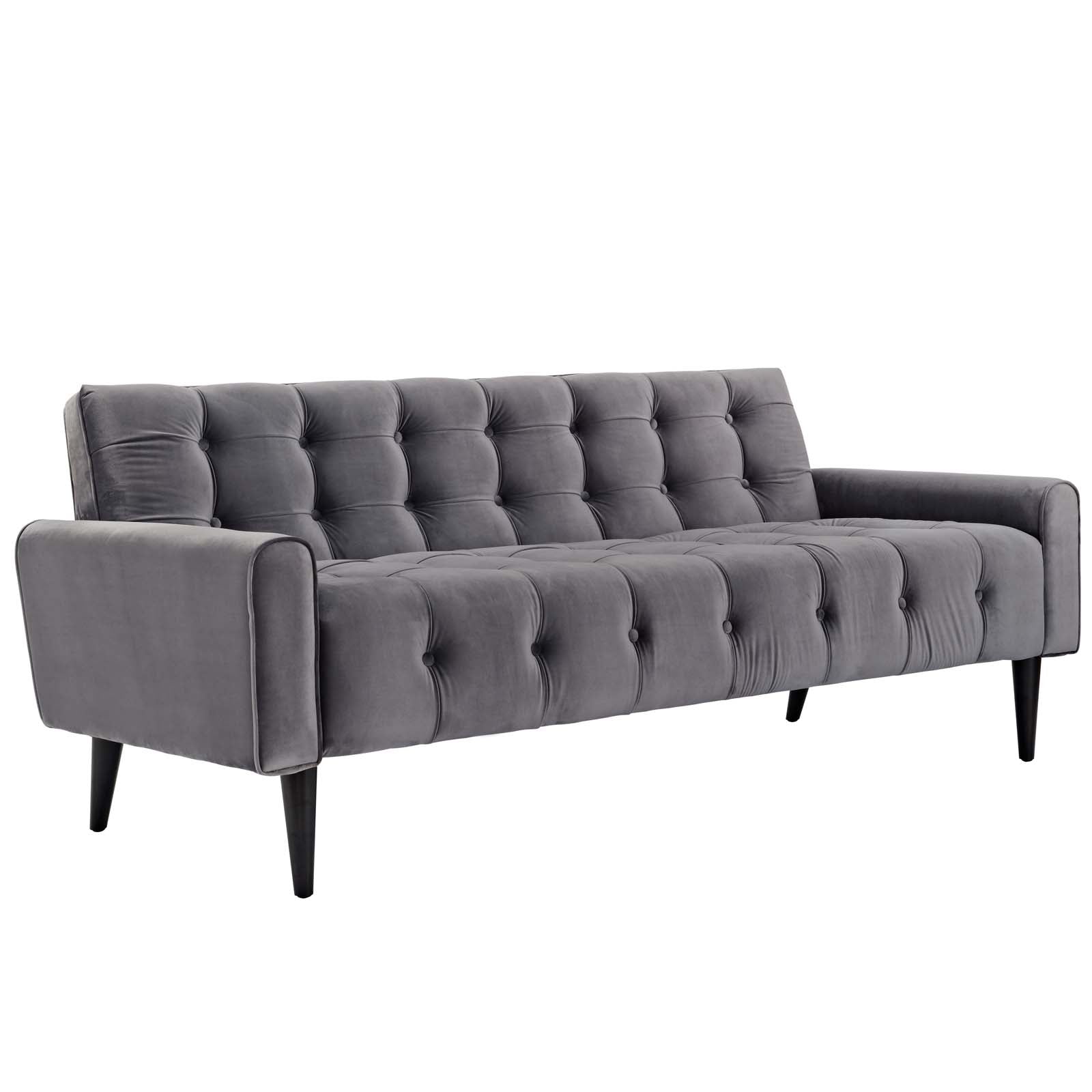 Modway Sofas & Couches - Delve Performance Velvet Sofa Gray