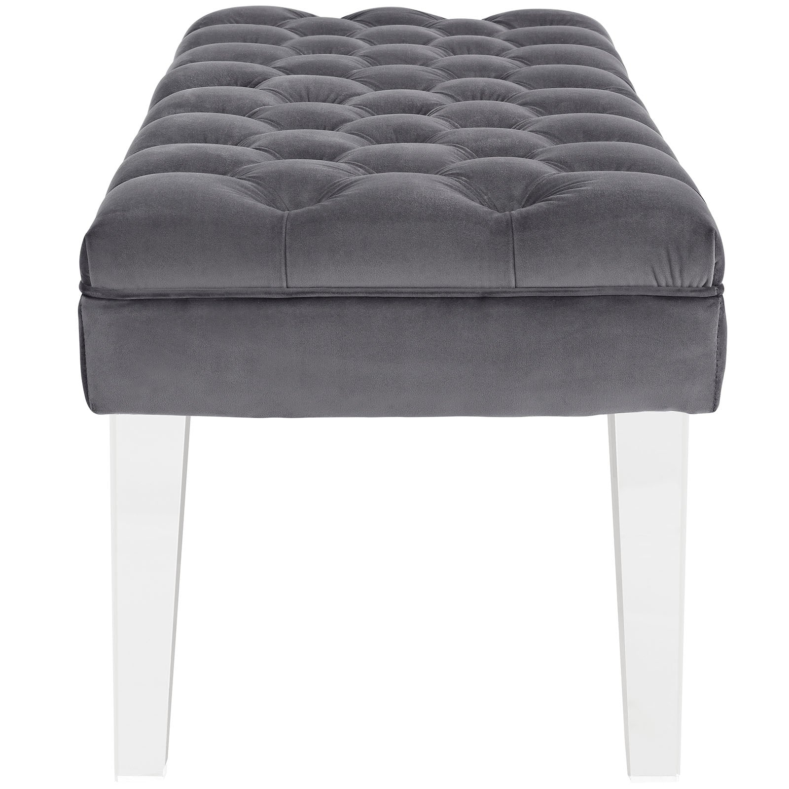 Modway Benches - Valet Performance Velvet Bench Gray