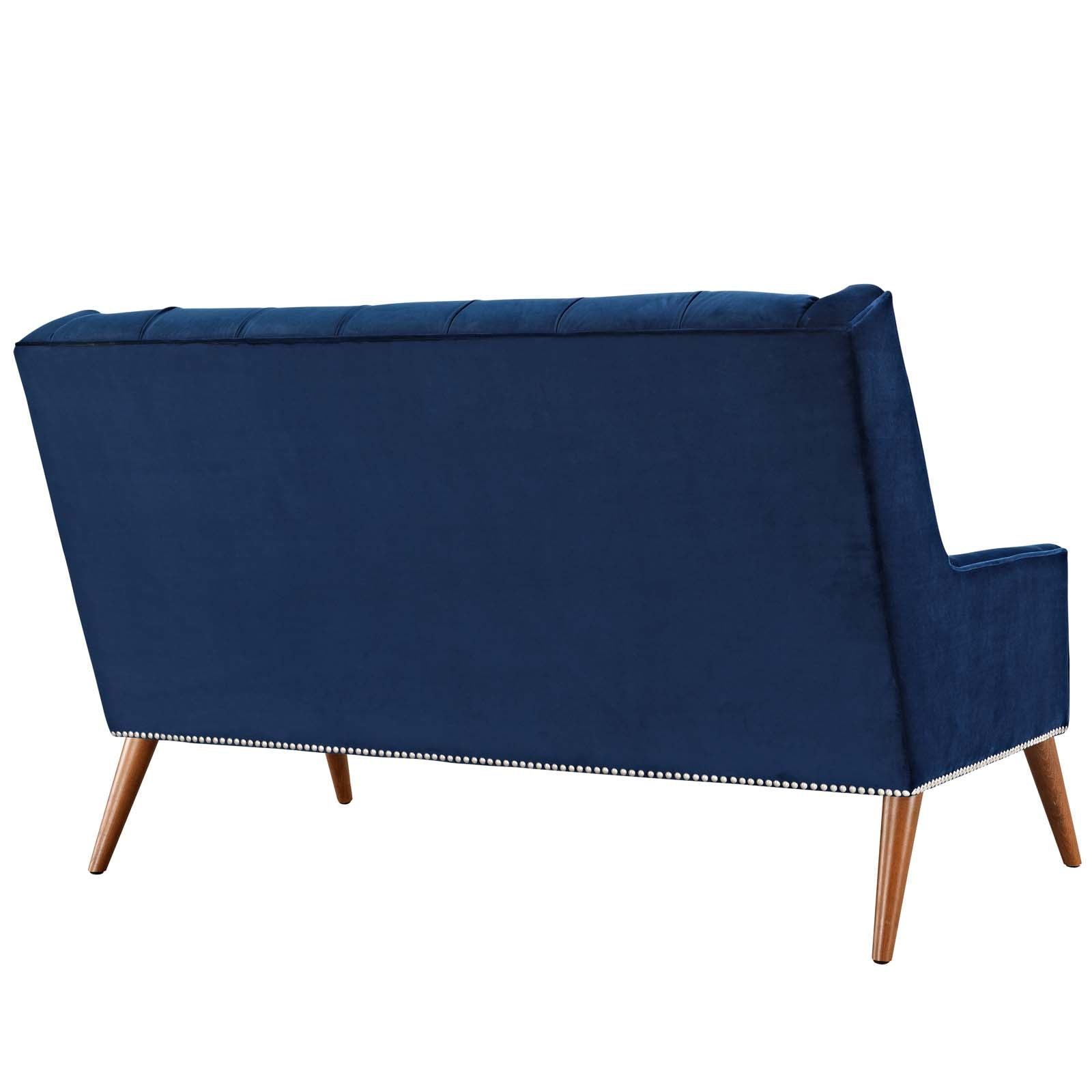 Modway Loveseats - Peruse Performance Velvet Loveseat Navy