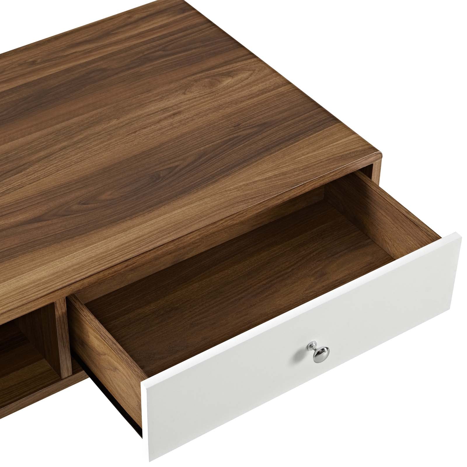 Modway Coffee Tables - Transmit Coffee Table Walnut And White