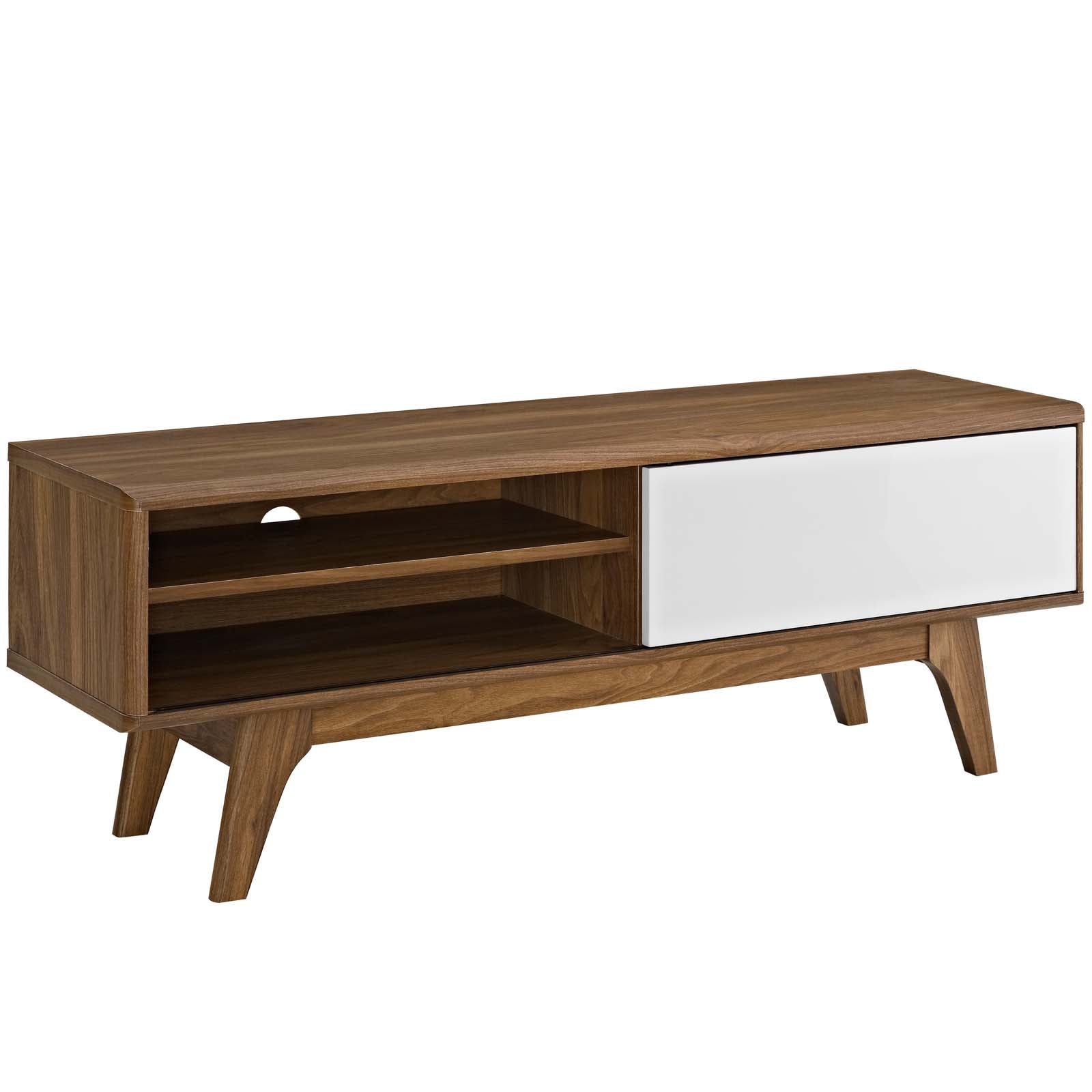 Modway TV & Media Units - Envision 48" TV Stand Walnut & White