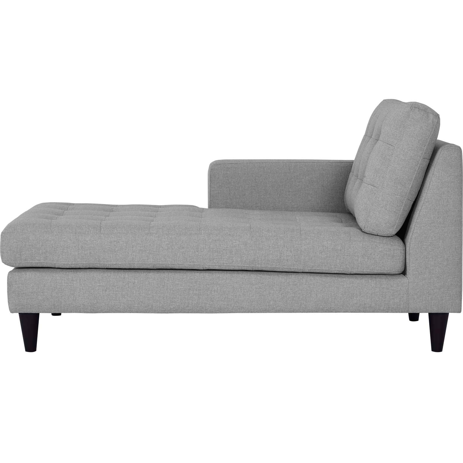 Modway Sleepers & Futons - Empress Left-Arm Upholstered Fabric Chaise Light Gray