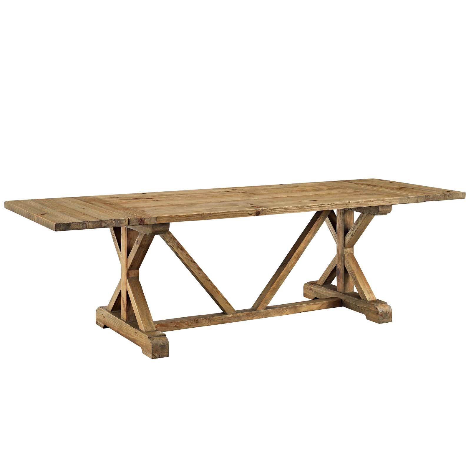 Modway Dining Tables - Den Extendable Wood Dining Table Brown