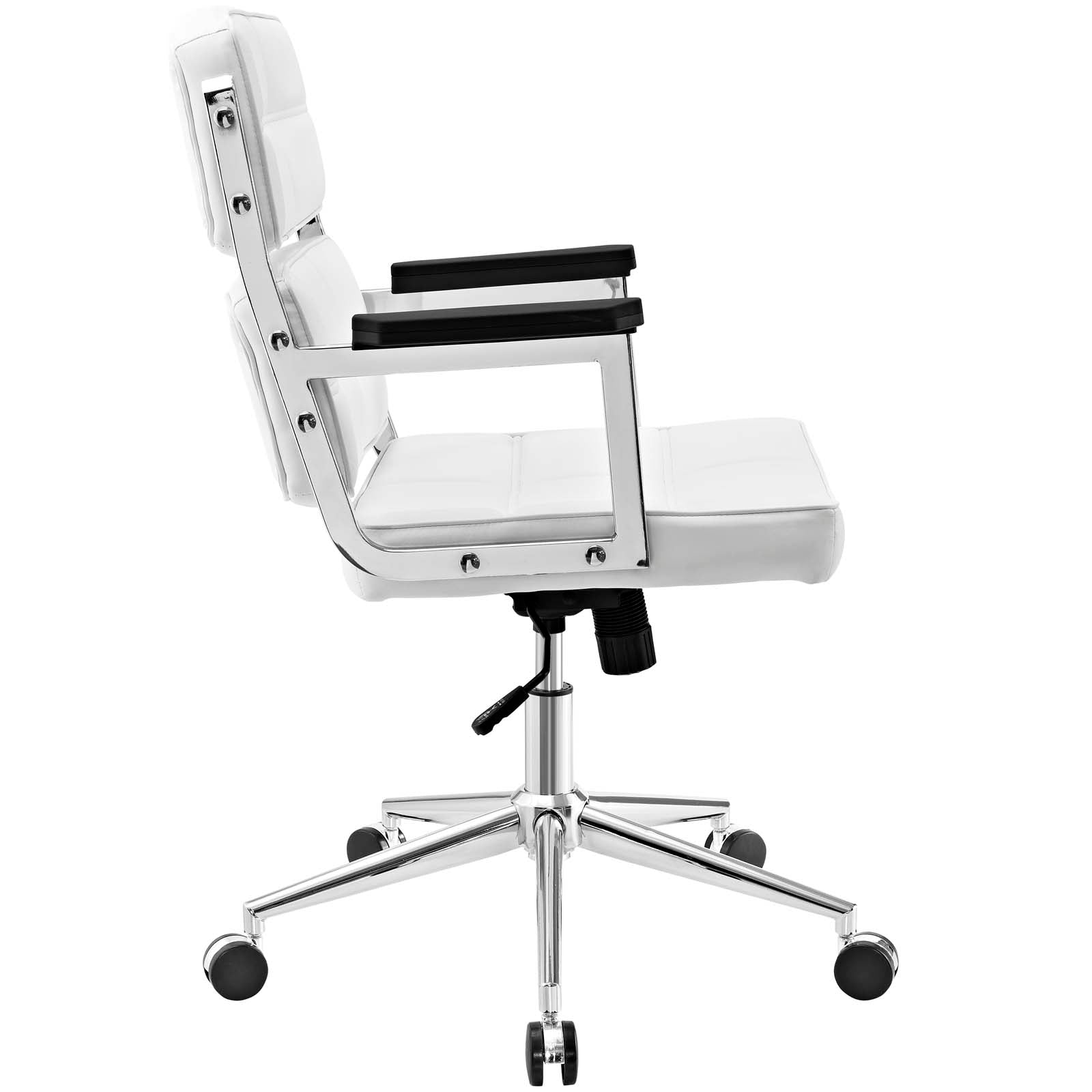 Modway Task Chairs - Portray Highback Upholstered Vinyl Office Chair White