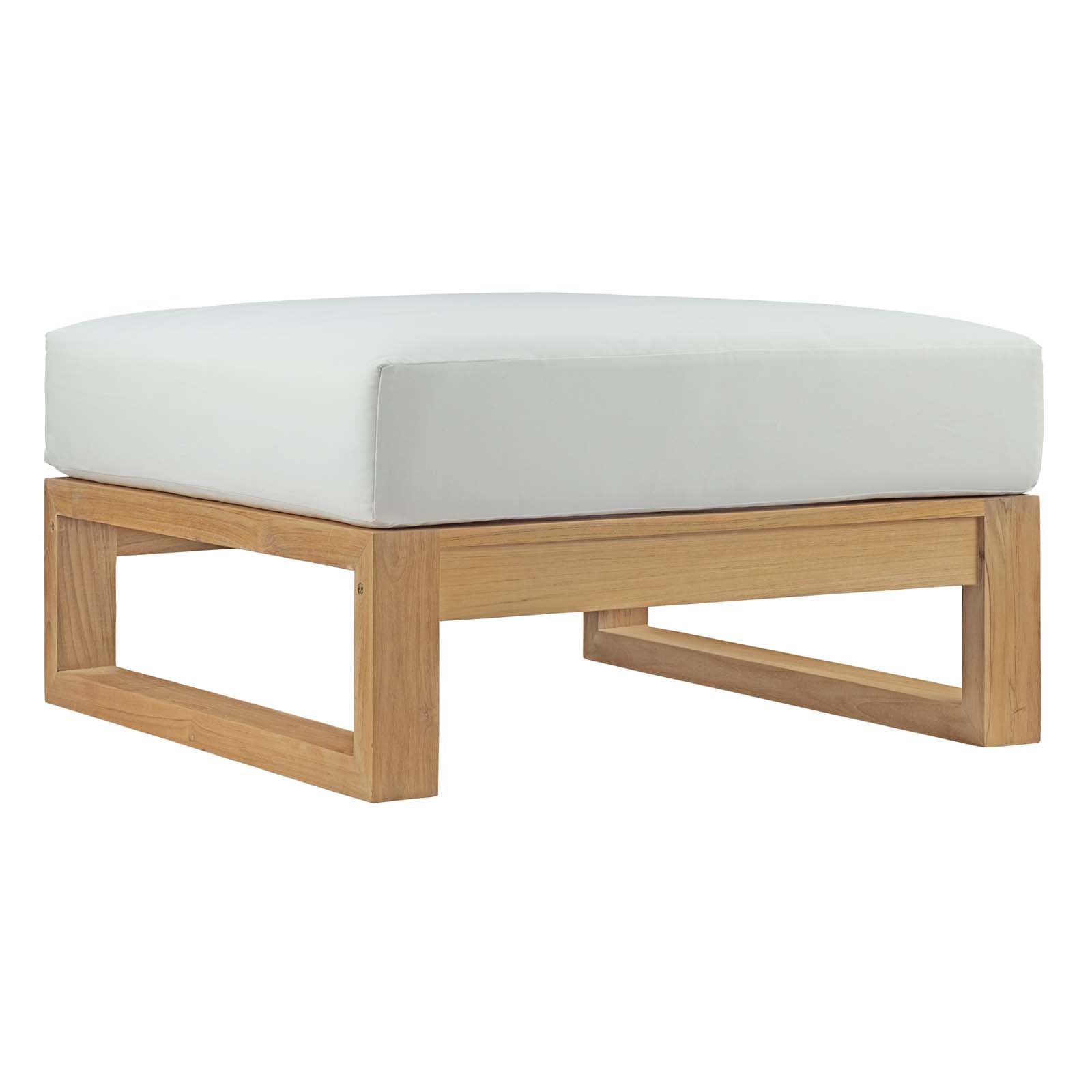 Modway Outdoor Stools & Benches - Upland Outdoor Ottoman Natural & White