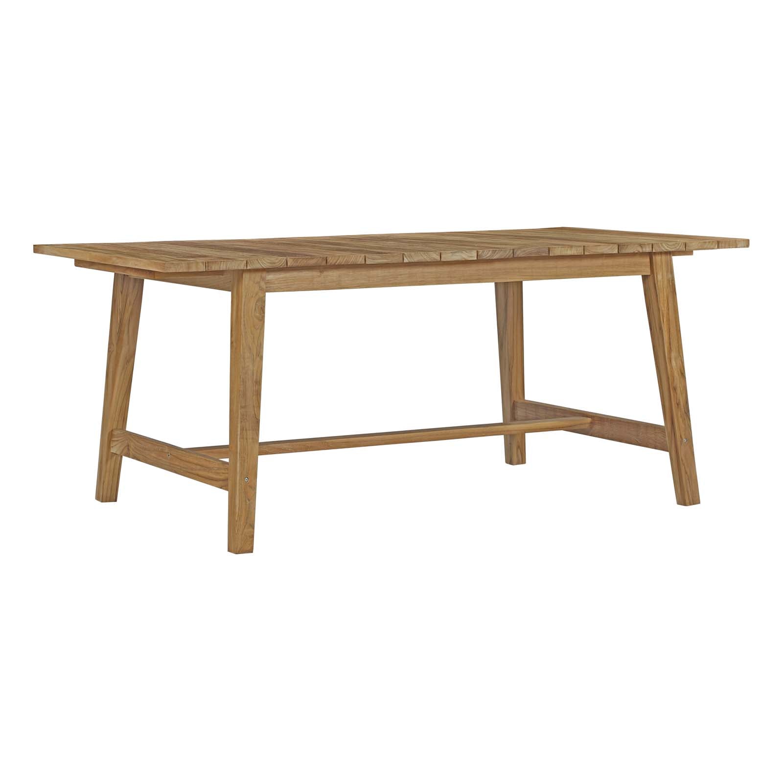 Modway Outdoor Dining Tables - Dorset 72" Outdoor Dining Table Natural