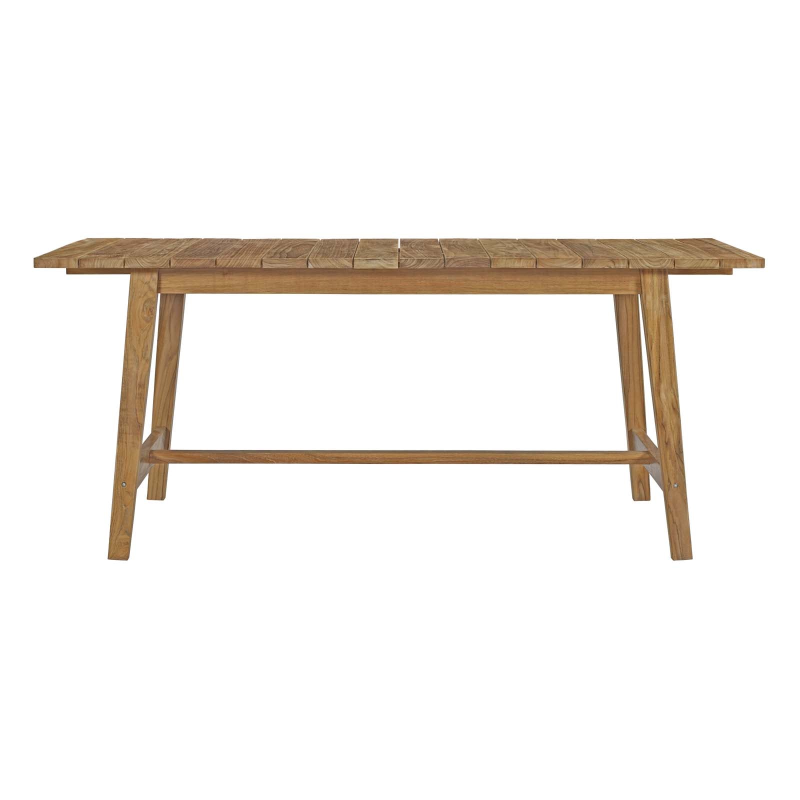 Modway Outdoor Dining Tables - Dorset 72" Outdoor Dining Table Natural