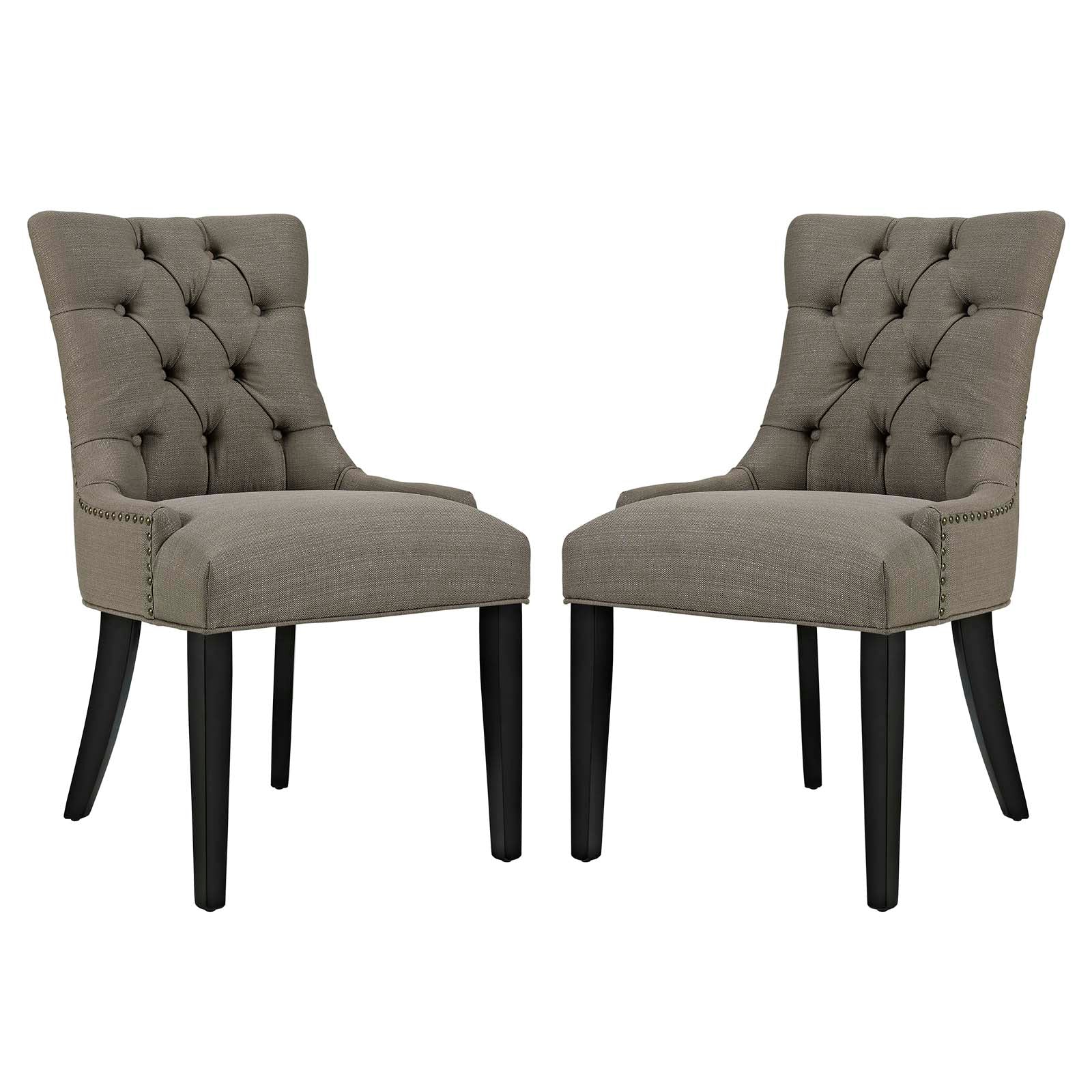 Modway Dining Chairs - Regent Dining Side Chair Fabric Granite (Set of 2)
