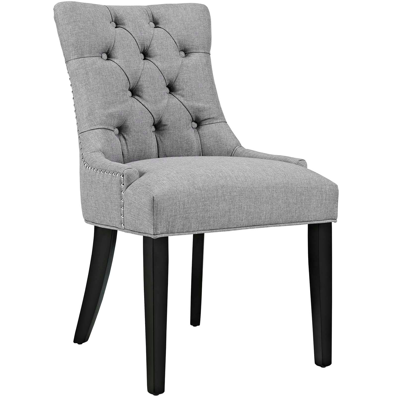 Modway Dining Chairs - Regent Dining Side Chair Fabric Light Gray (Set of 2)