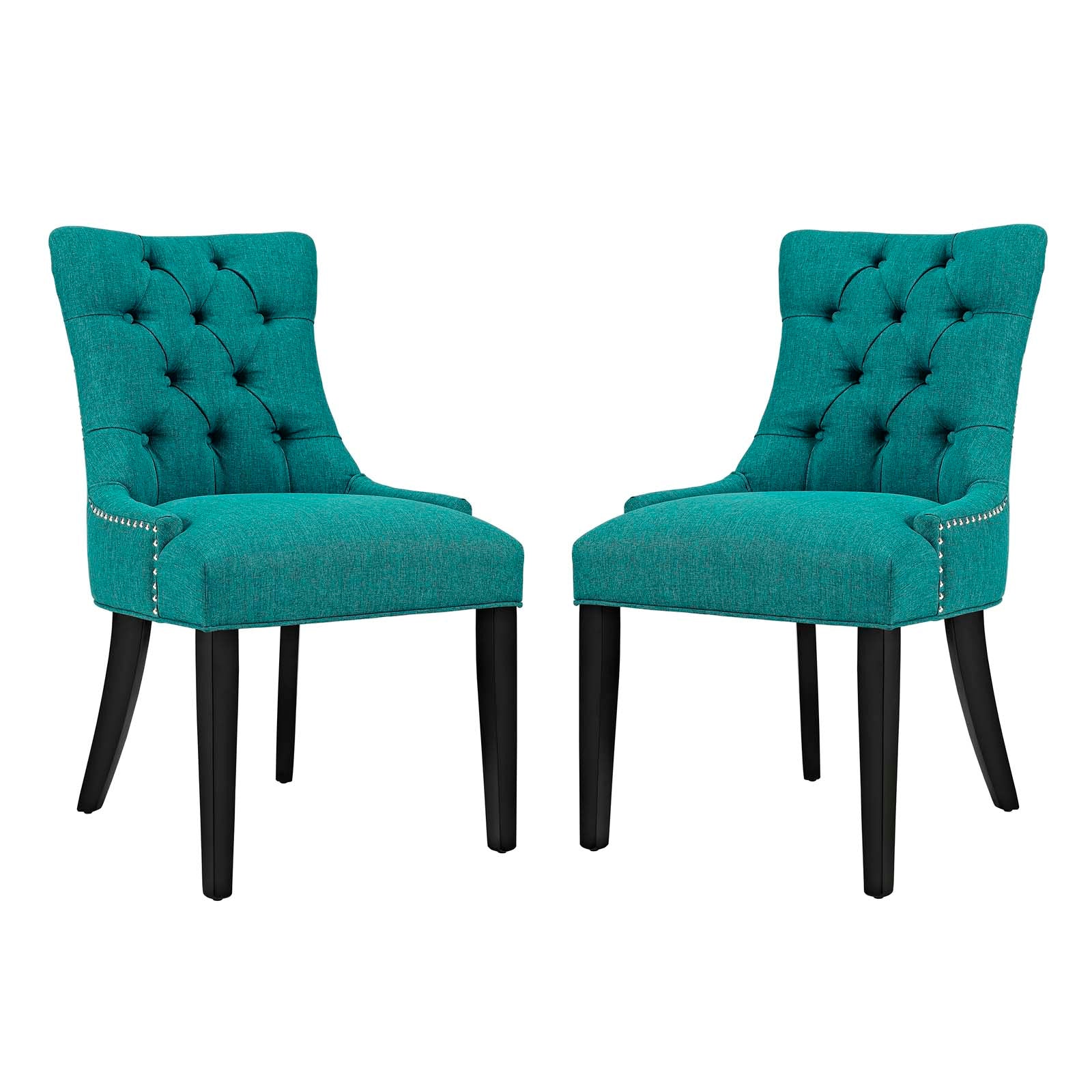 Modway Dining Chairs - Regent Dining Side Chair Fabric Teal (Set of 2)