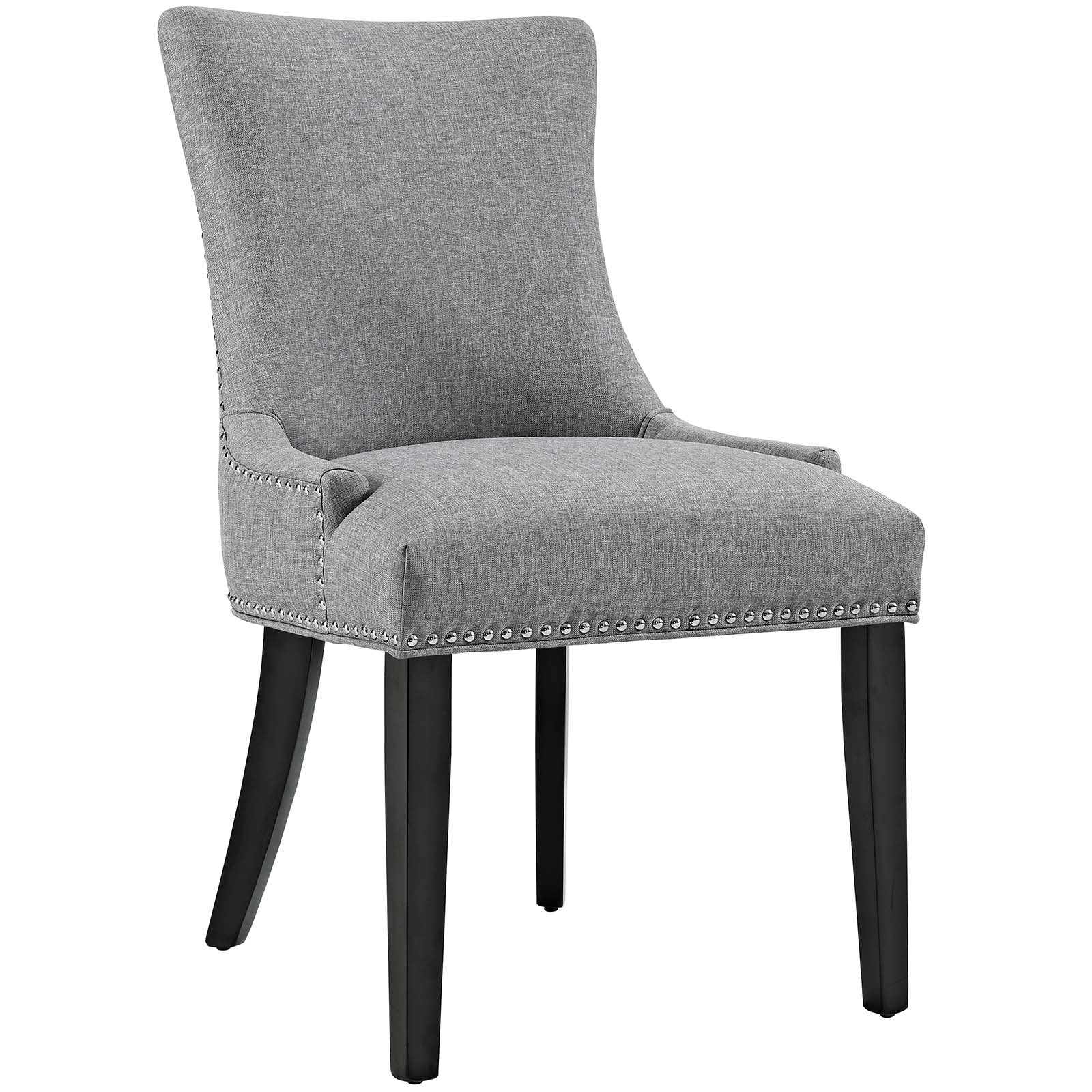 Modway Dining Chairs - Marquis Dining Side Chair Fabric Light Gray (Set of 2)