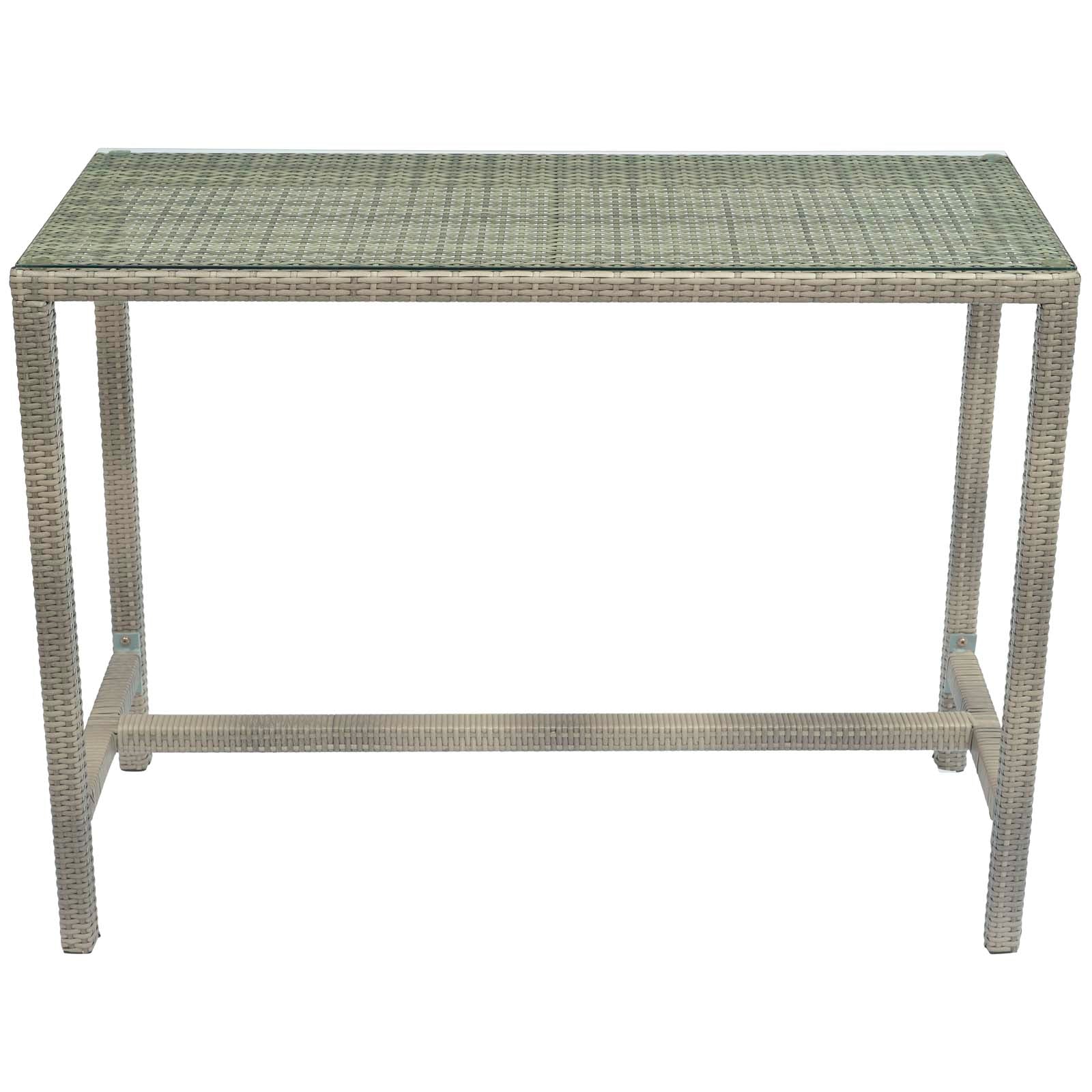 Modway Outdoor Bar Tables - Conduit Outdoor Large Bar Table Light Gray