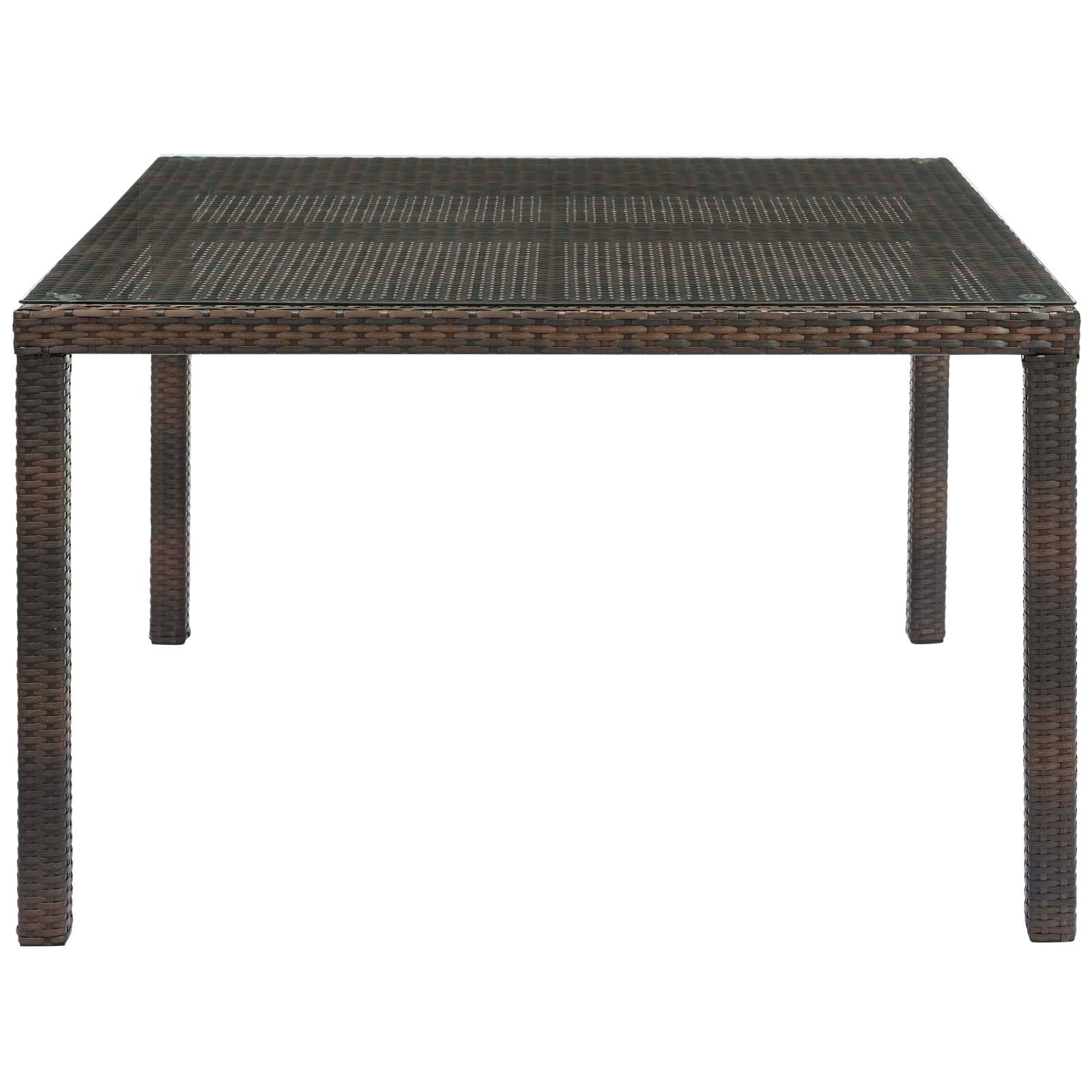 Modway Outdoor Dining Tables - Conduit 47" Outdoor Dining Table Brown