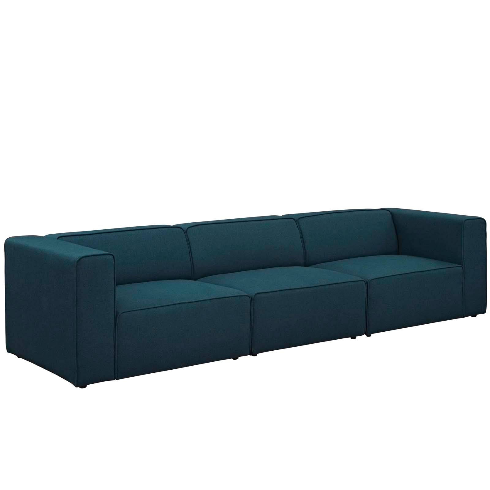 Modway Sofas & Couches - Mingle Upholstered Sectional Sofa Set Blue
