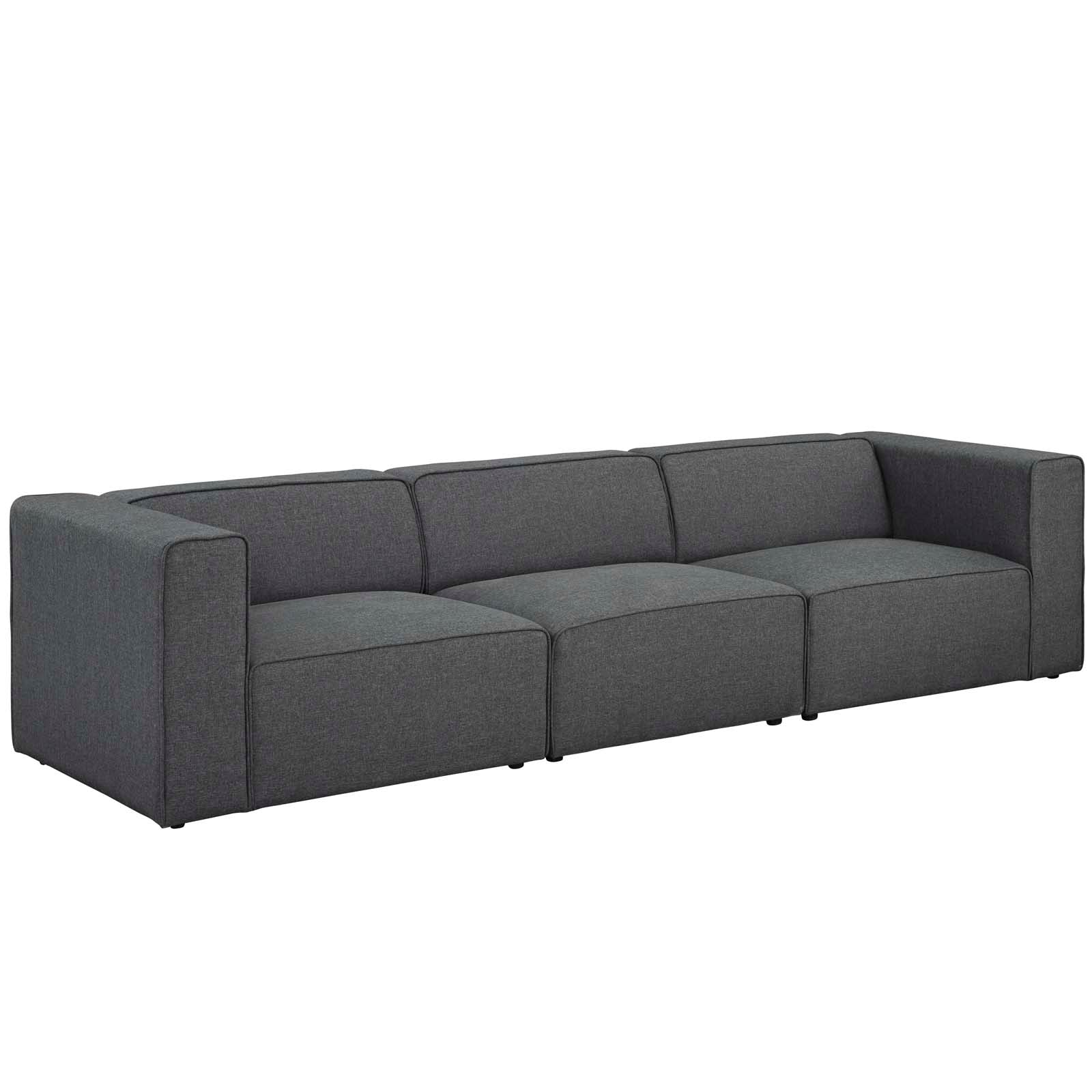 Modway Sofas & Couches - Mingle Upholstered Sectional Sofa Set Gray