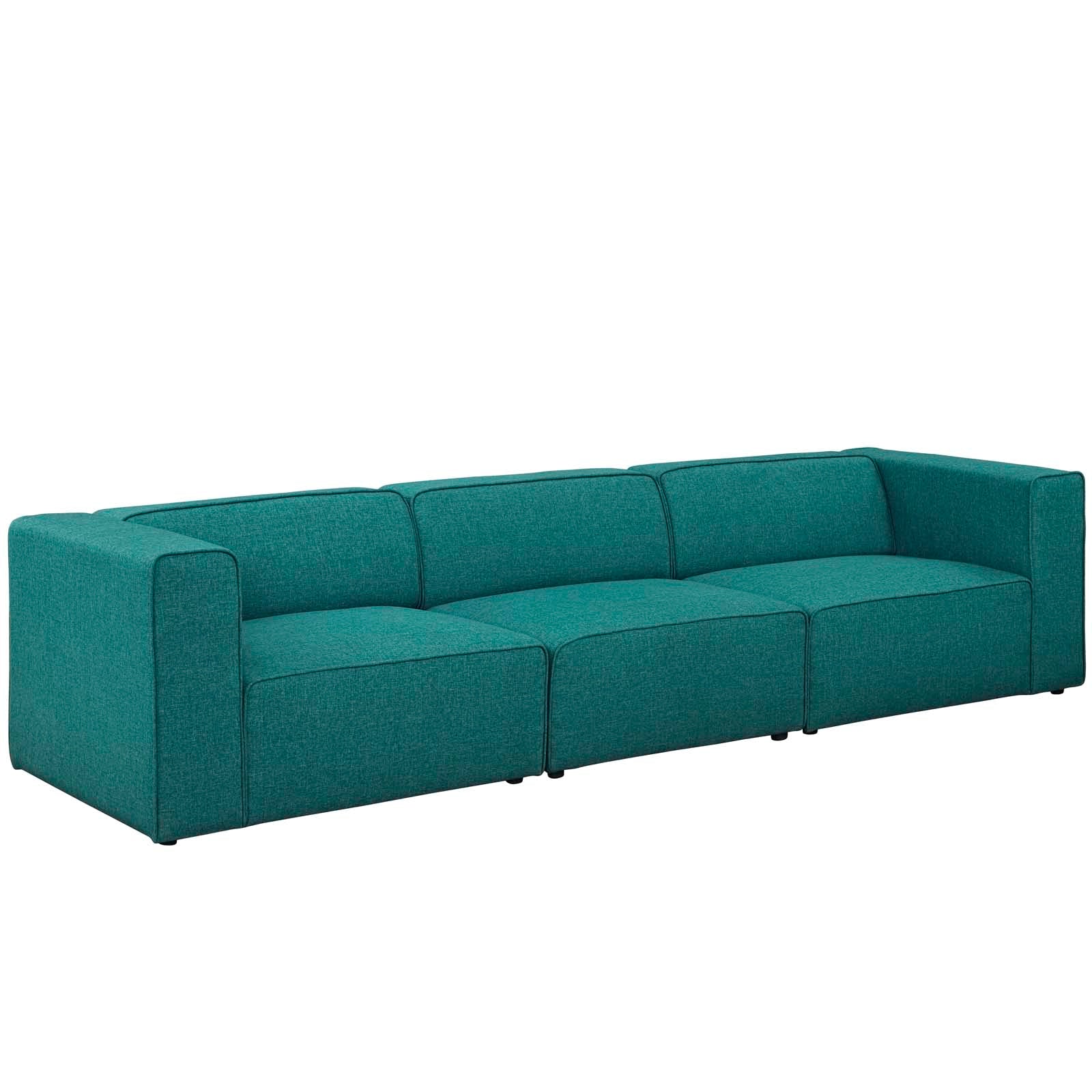 Modway Sofas & Couches - Mingle Upholstered Sectional Sofa Set Teal