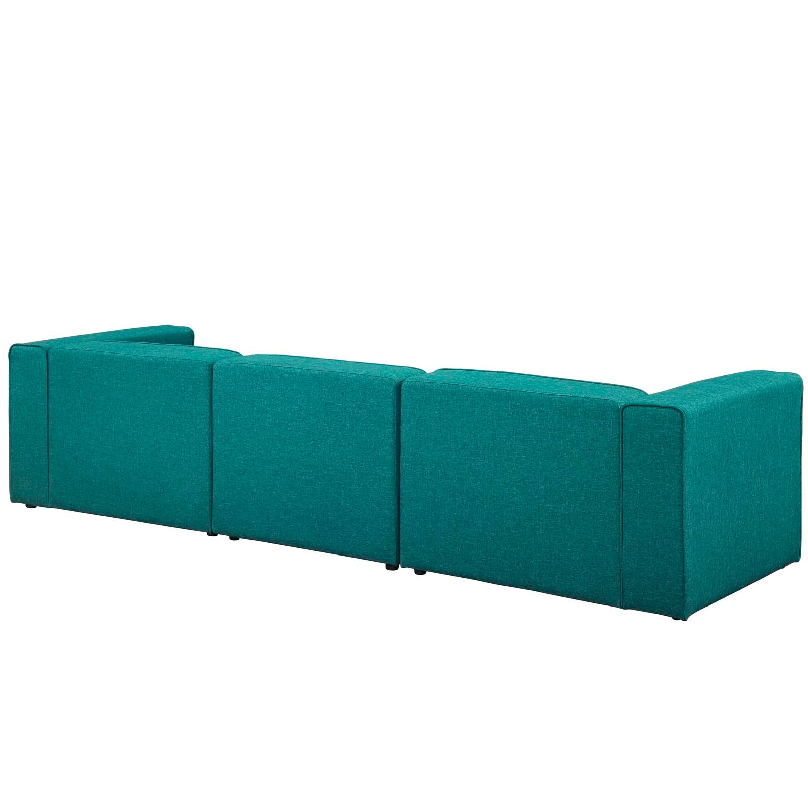 Modway Sofas & Couches - Mingle Upholstered Sectional Sofa Set Teal
