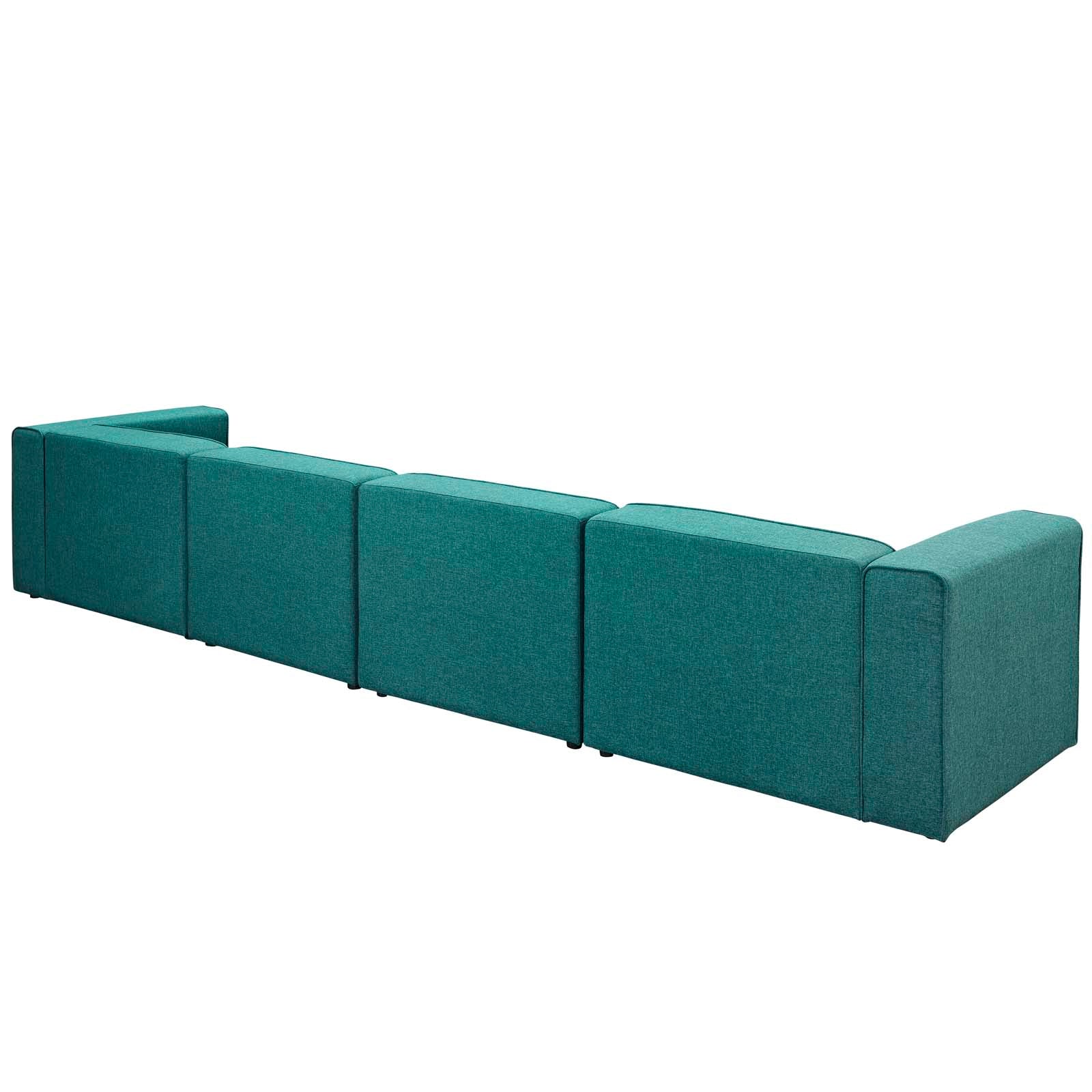 Modway Sofas & Couches - Mingle Upholstered Fabric Sectional Sofa Set Teal