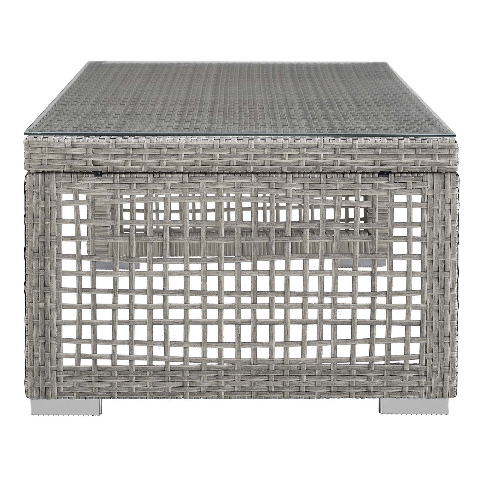 Modway Outdoor Coffee Tables - Aura Rectangular Coffee Table Gray
