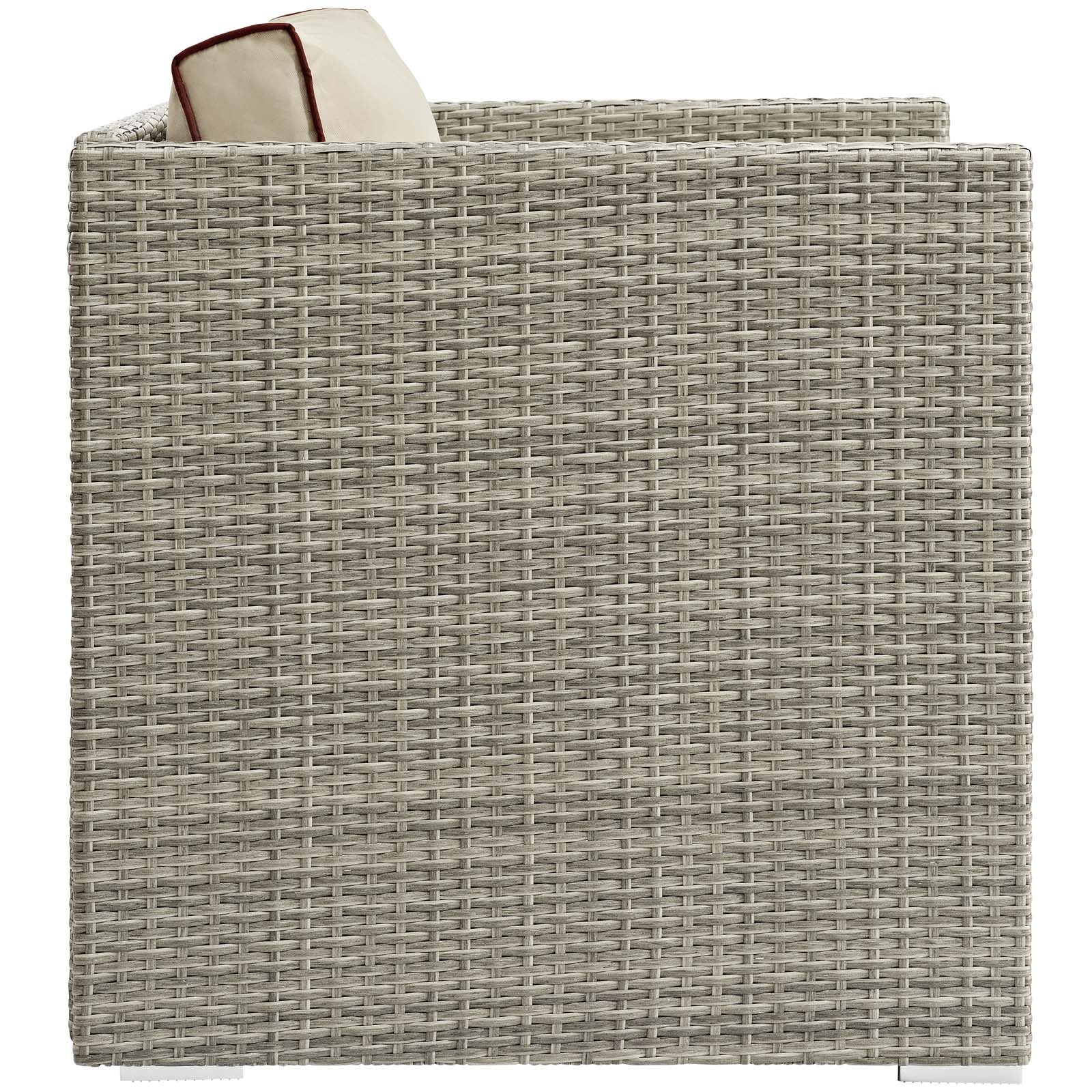 Modway Outdoor Chairs - Repose Outdoor Patio Armchair Light Gray Beige