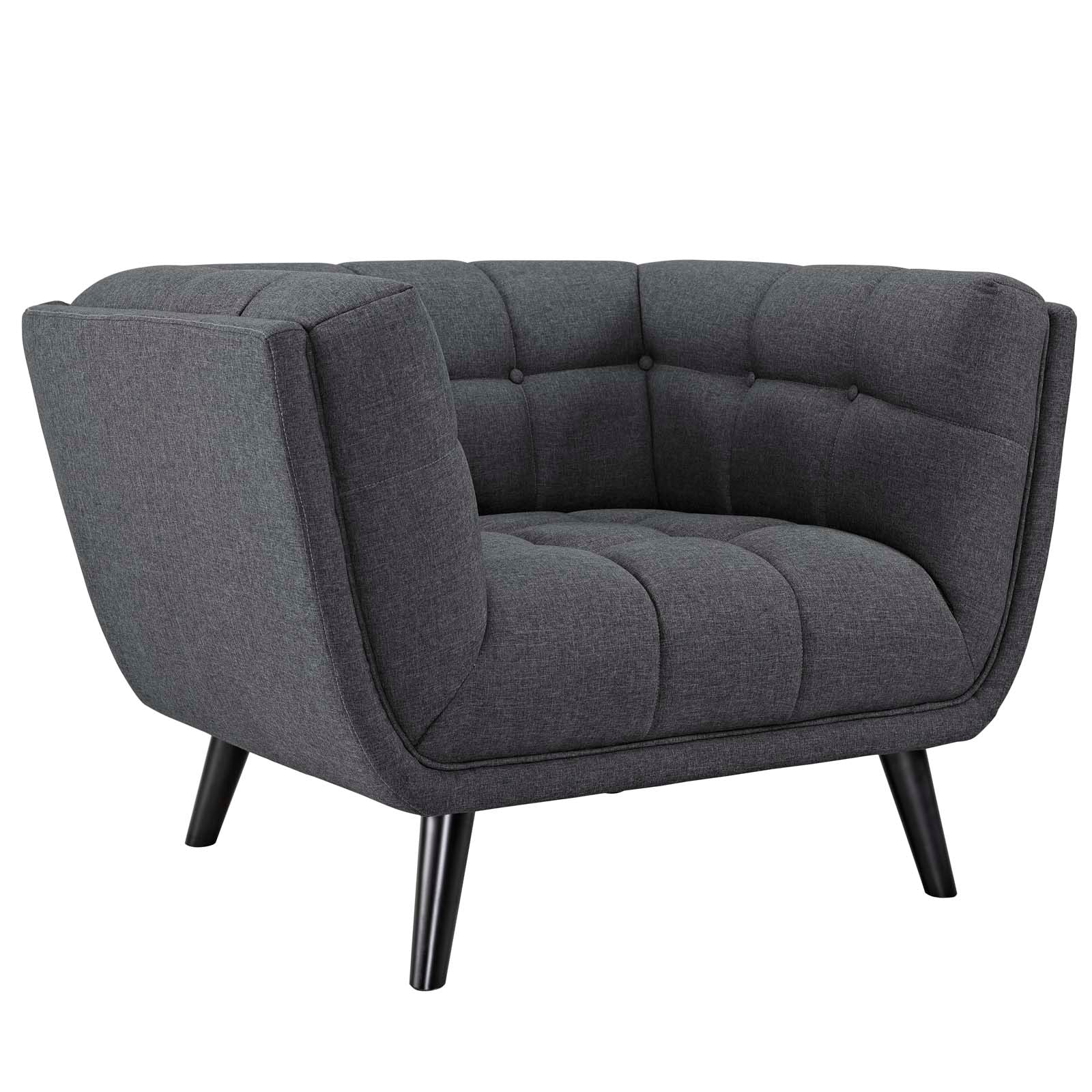 Modway Living Room Sets - Bestow 2 Piece Upholstered Fabric Armchair Set Gray
