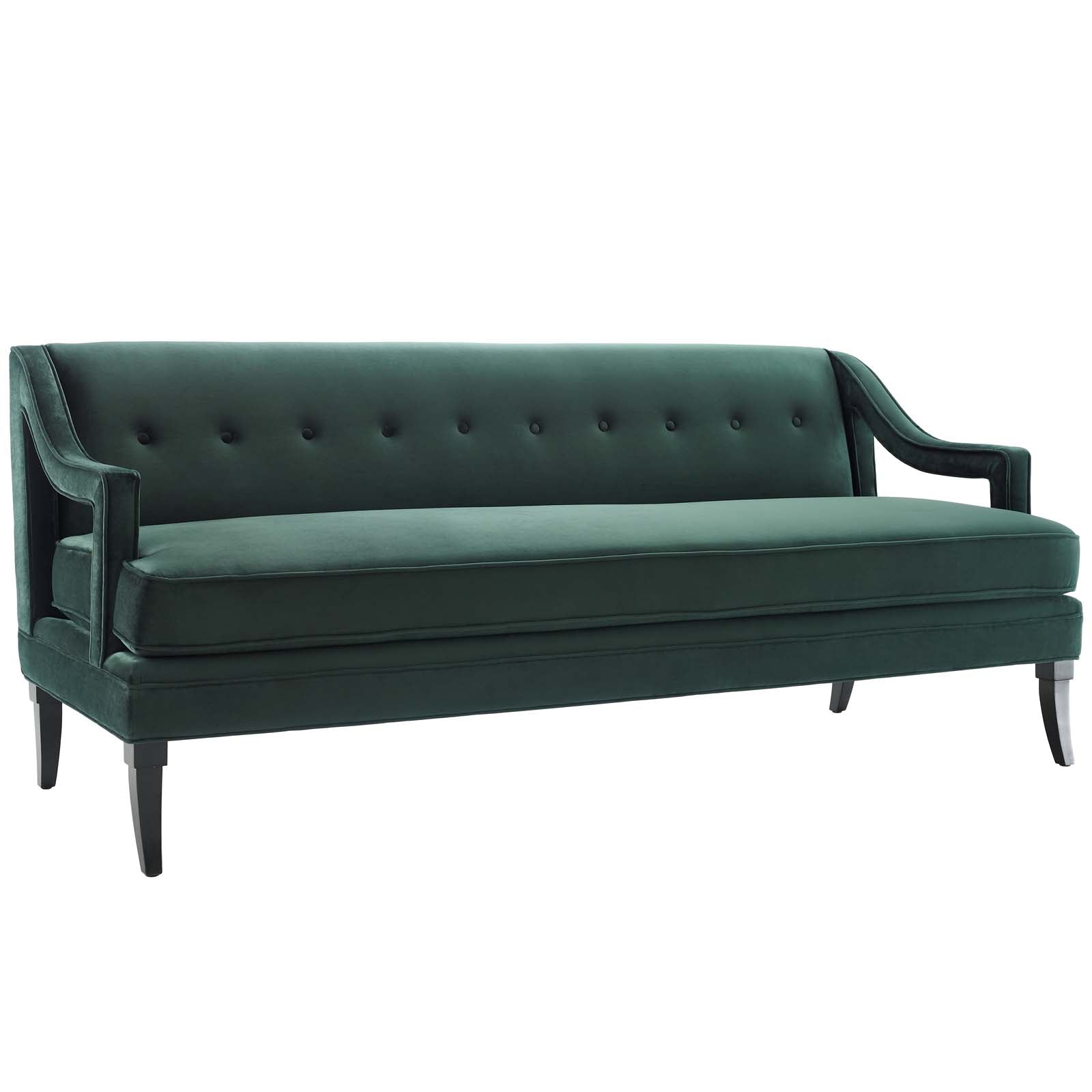 Modway Sofas & Couches - Concur Button Tufted Performance Velvet Sofa Green