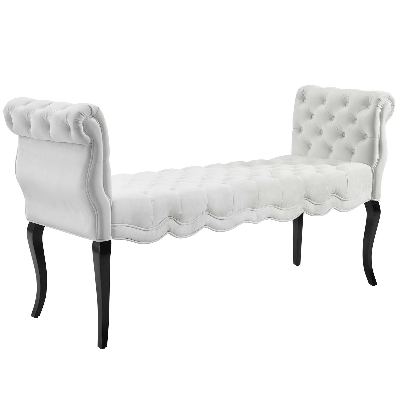 Modway Benches - Adelia Chesterfield Style Button Tufted Performance Velvet Bench White