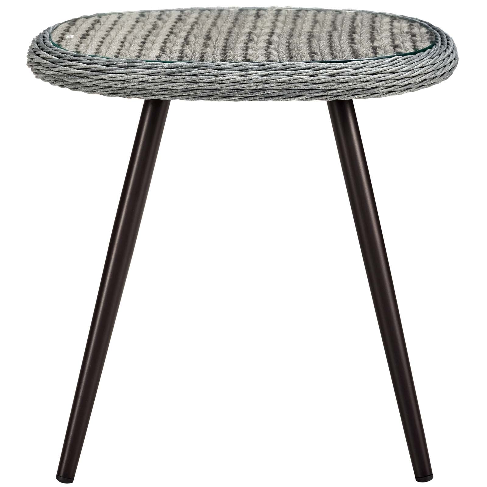 Modway Outdoor Side Tables - Endeavor Round Side Table Gray