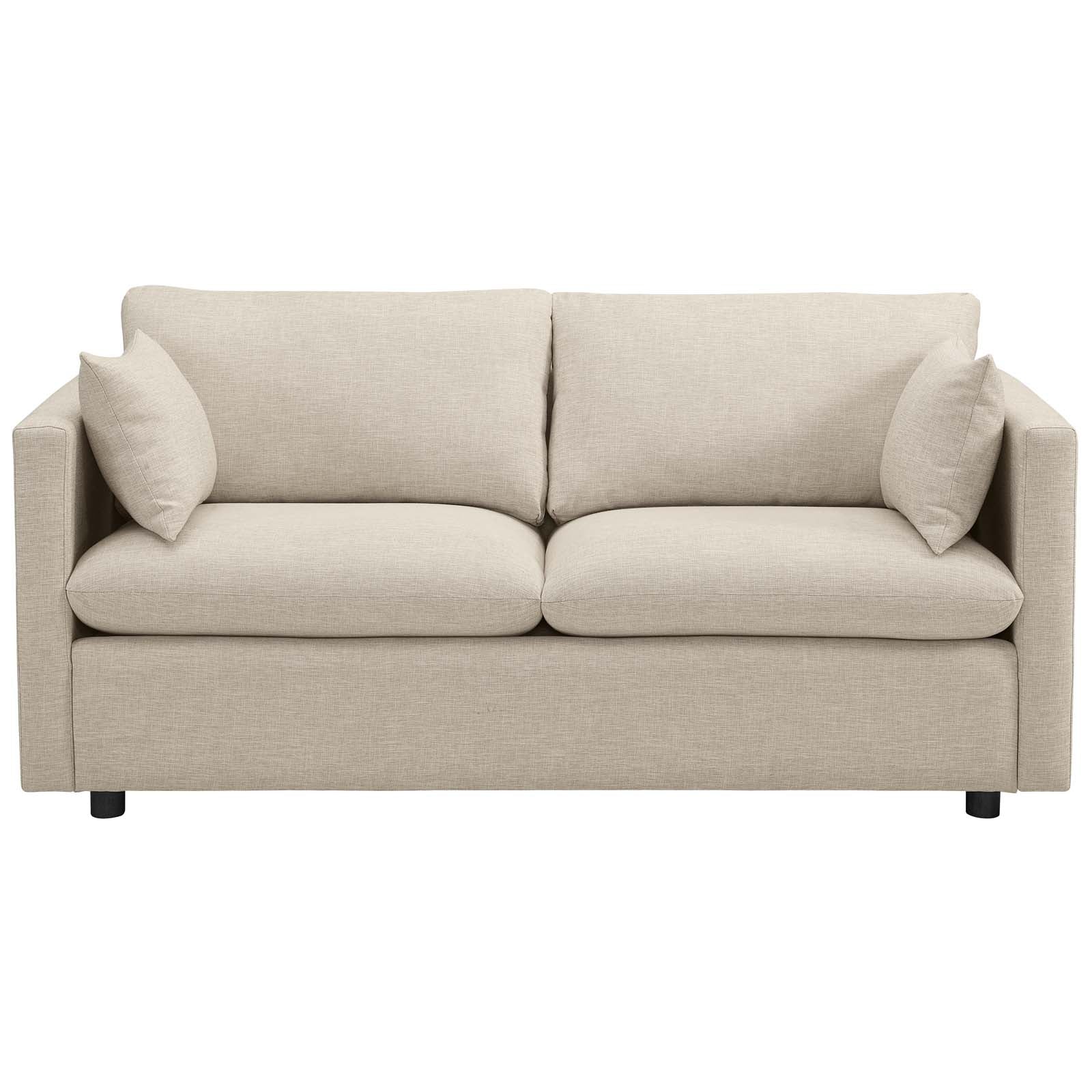 Modway Sofas & Couches - Activate Upholstered Fabric Sofa Beige