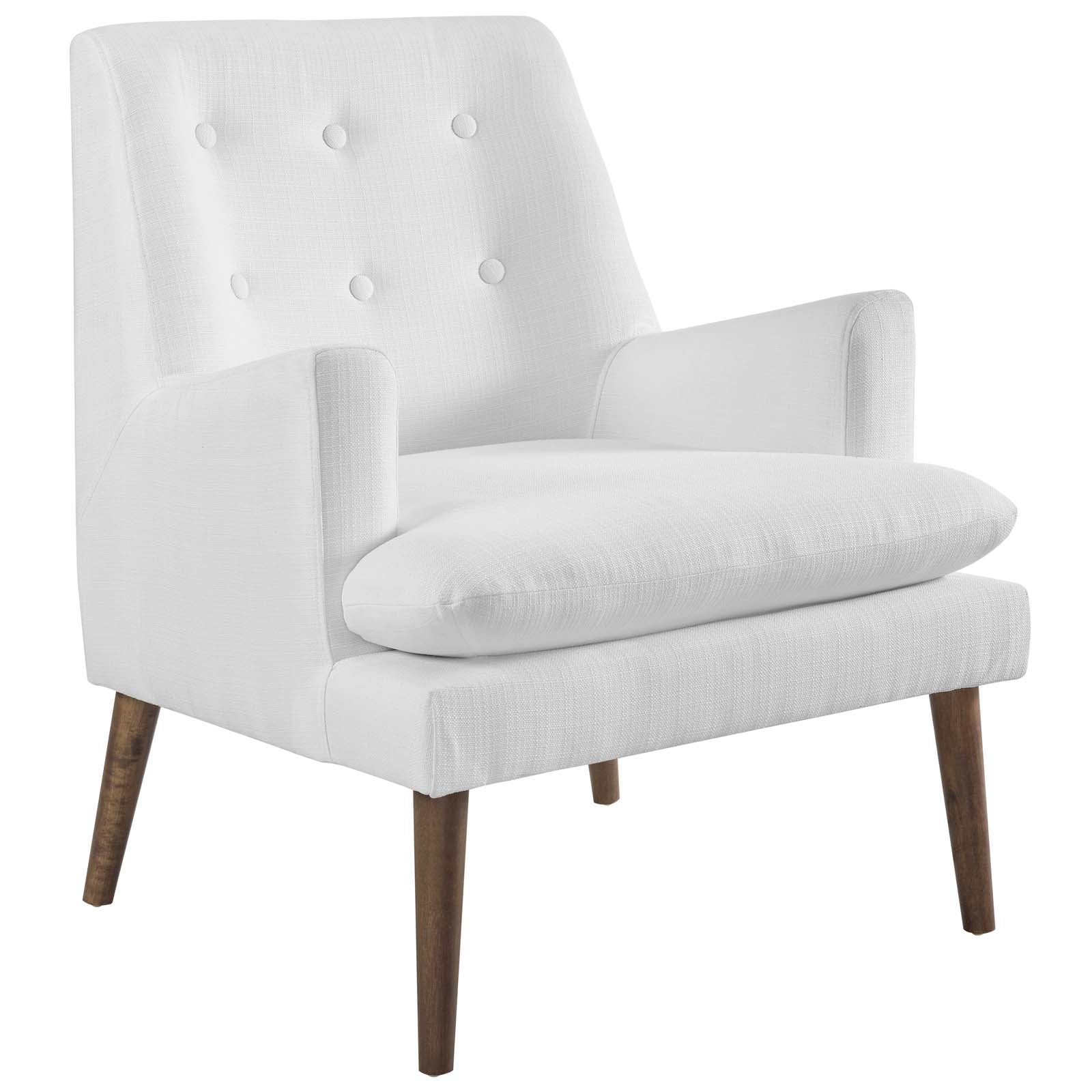 Modway Accent Chairs - Leisure Upholstered Lounge Chair White