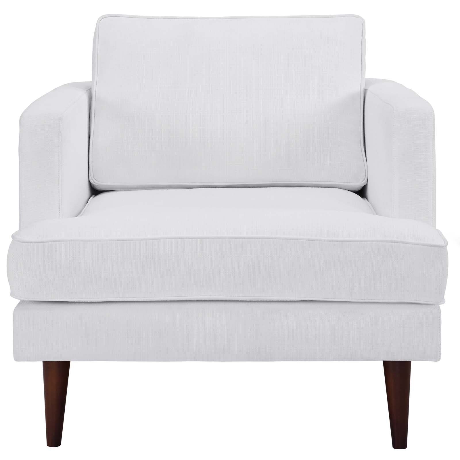 Modway Accent Chairs - Agile Upholstered Fabric Armchair White